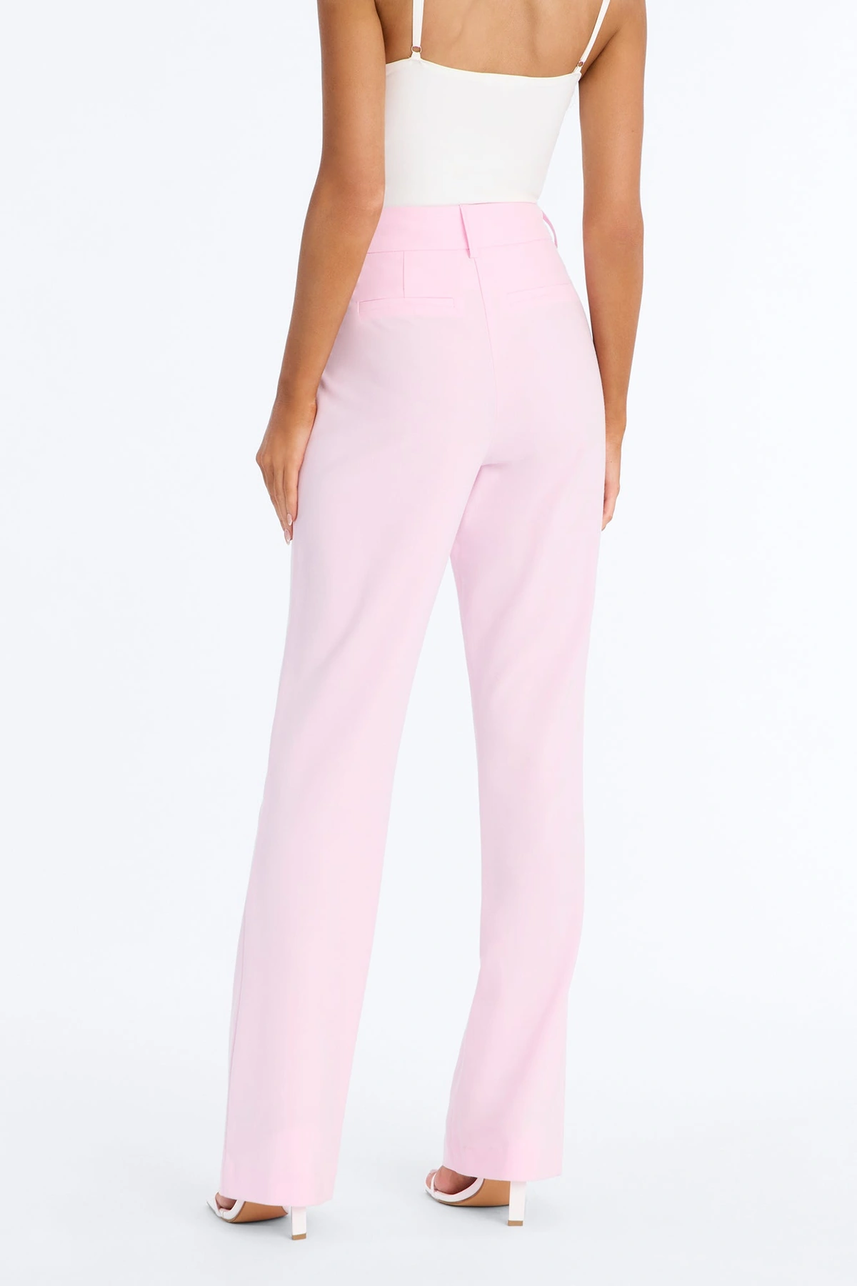 Tasha Dressy High Rise Pants - Light Pink — claro Rosa
