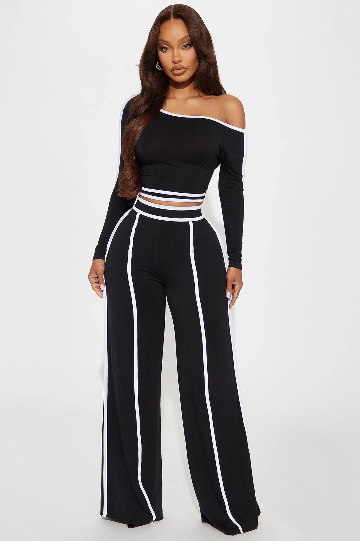 Sporty Moment Pant Set - Black — Preto