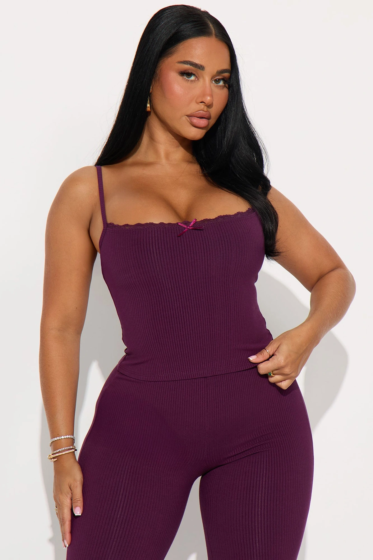 Stirling Snatched Capri Pant Set - Plum — Plum