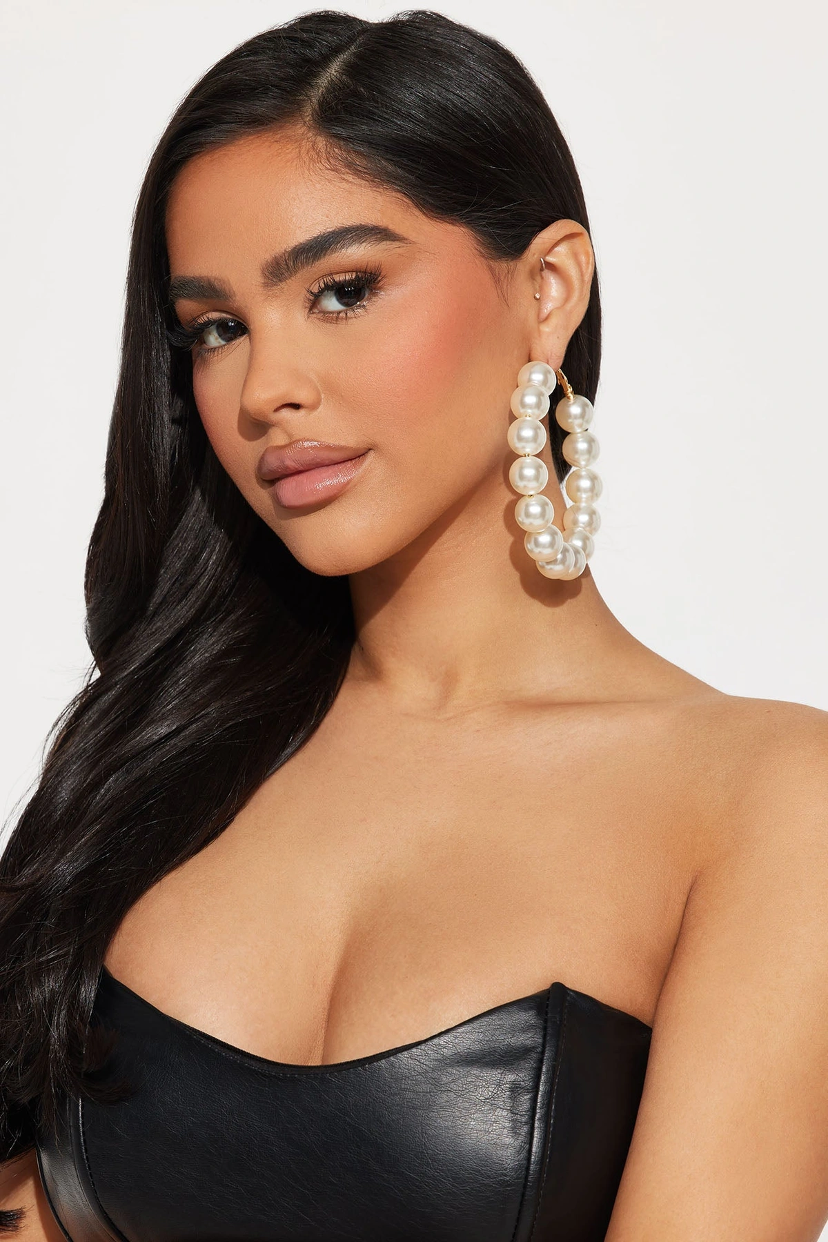 New Style Hoop Earrings - White — Branco