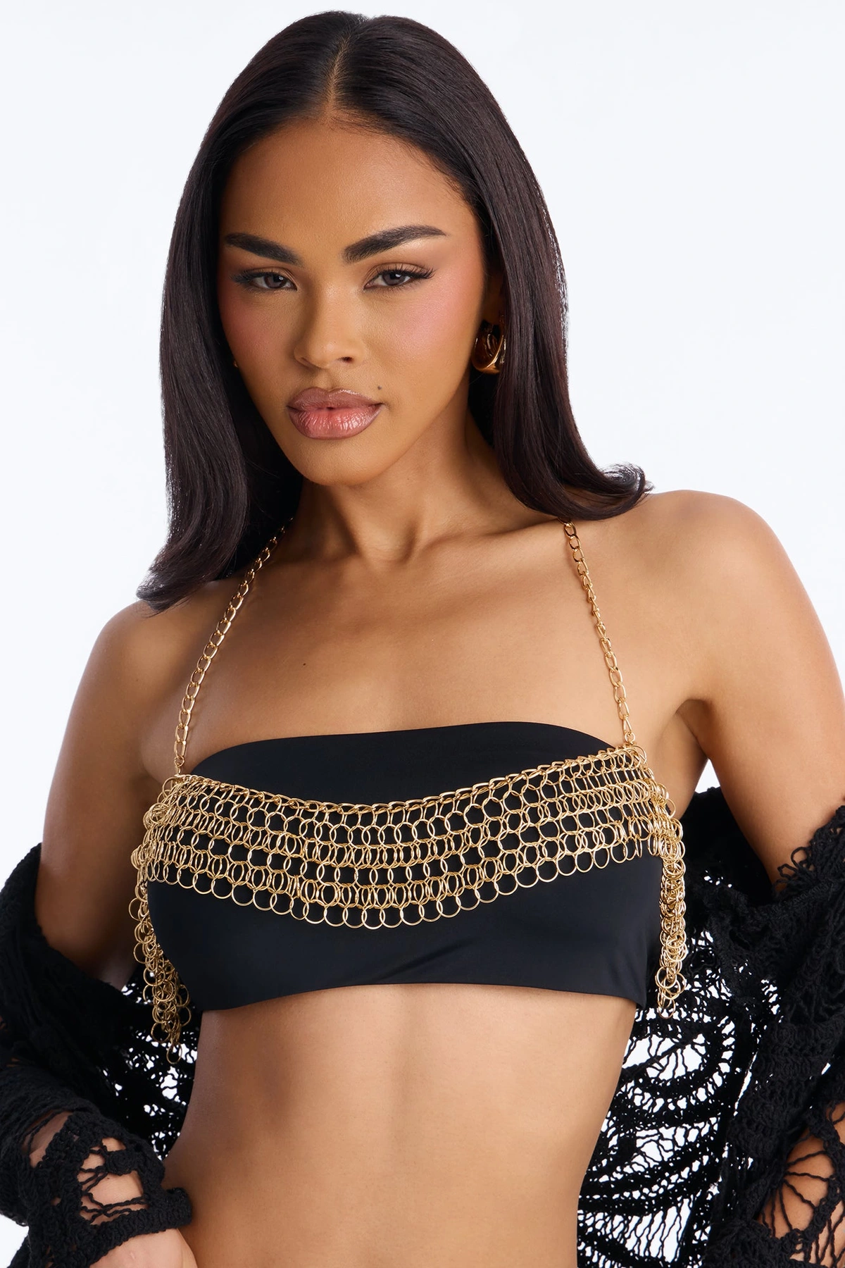 Knighted Body Chain - Gold — Dourado