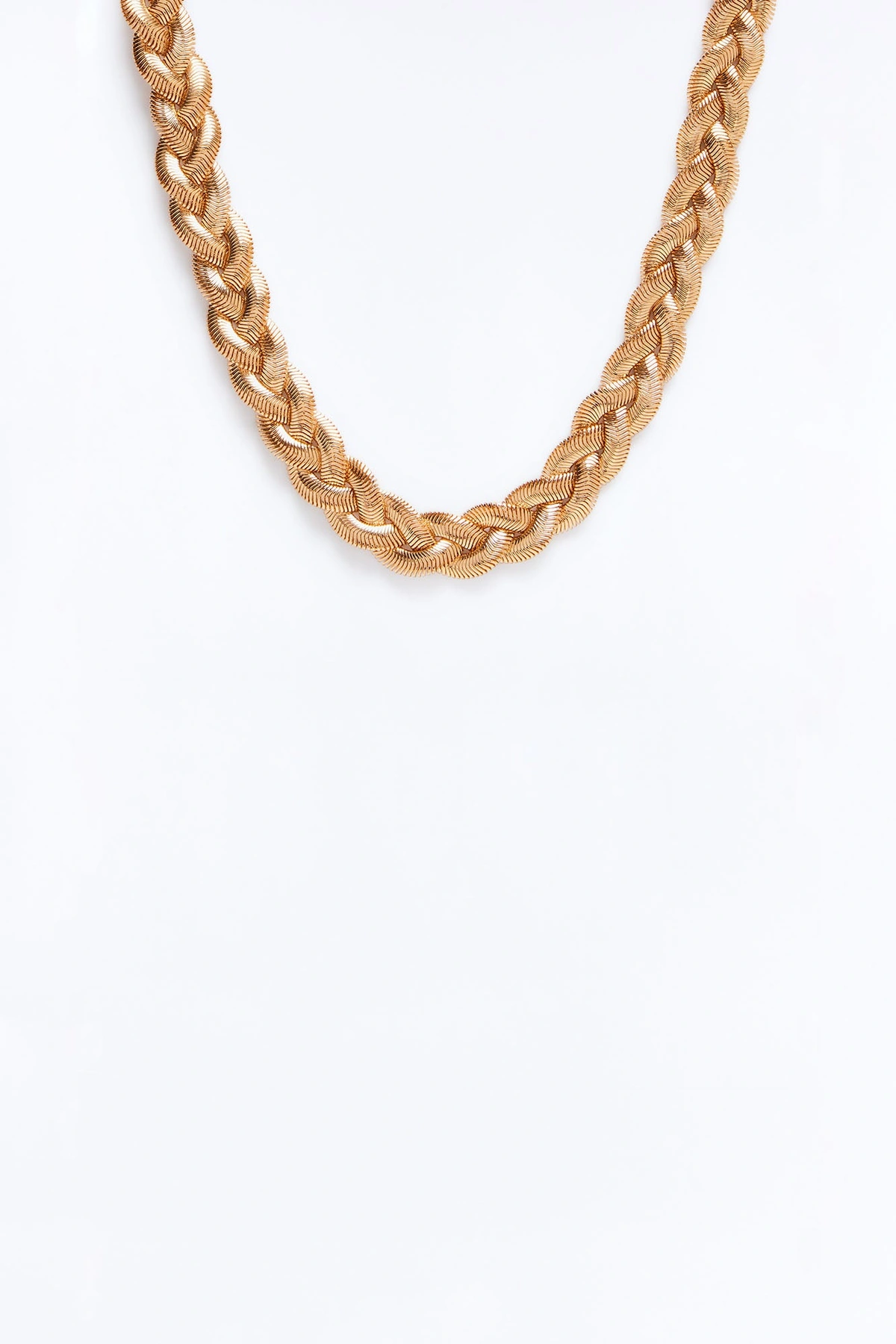 Braided With Love Necklace - Gold — Dourado