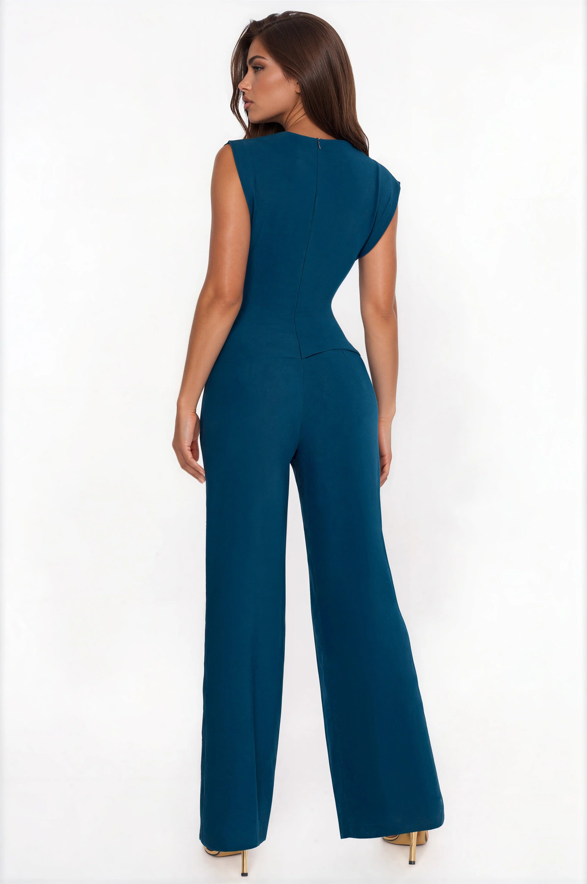 Best Influence High Neck Jumpsuit - Navy — Azul-marinho