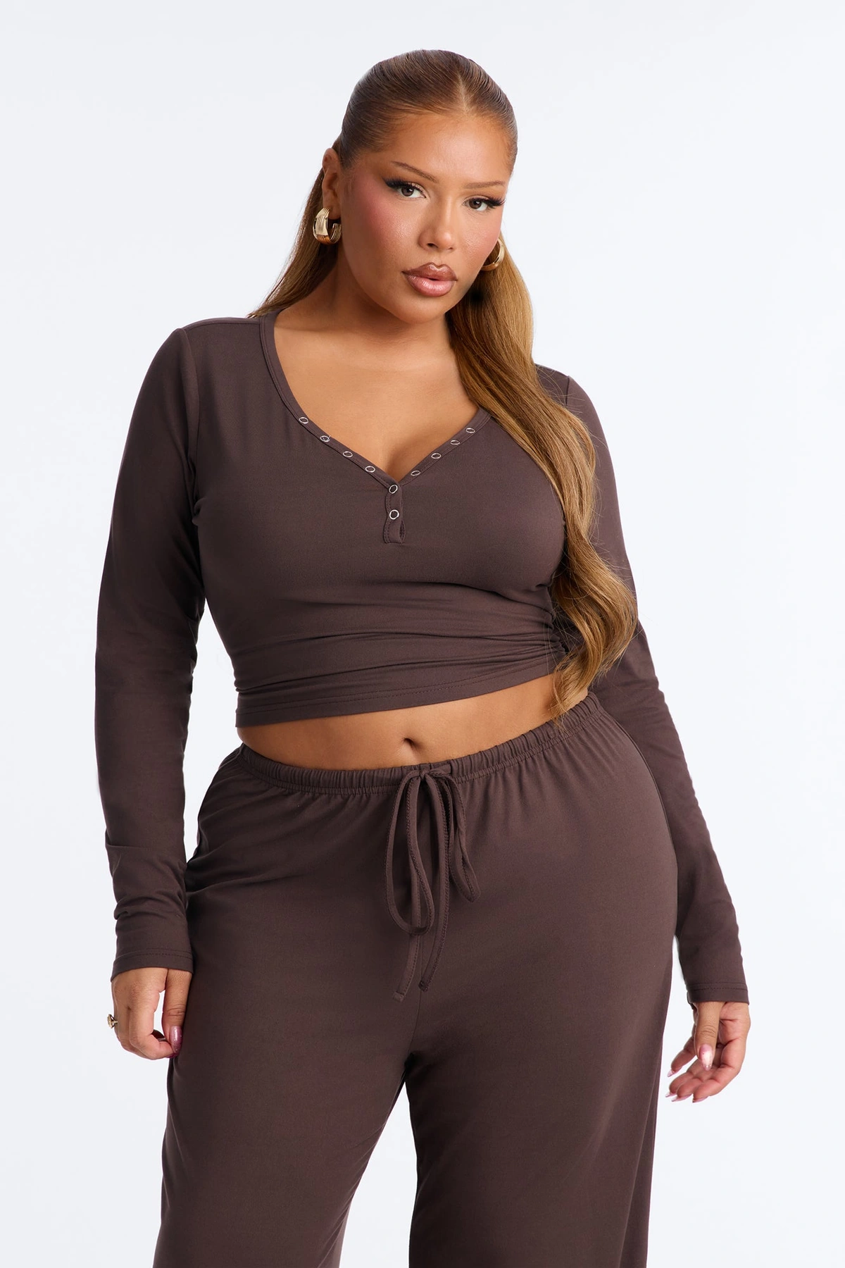 Lazy Morning Pant Set - Chocolate — Chocolate