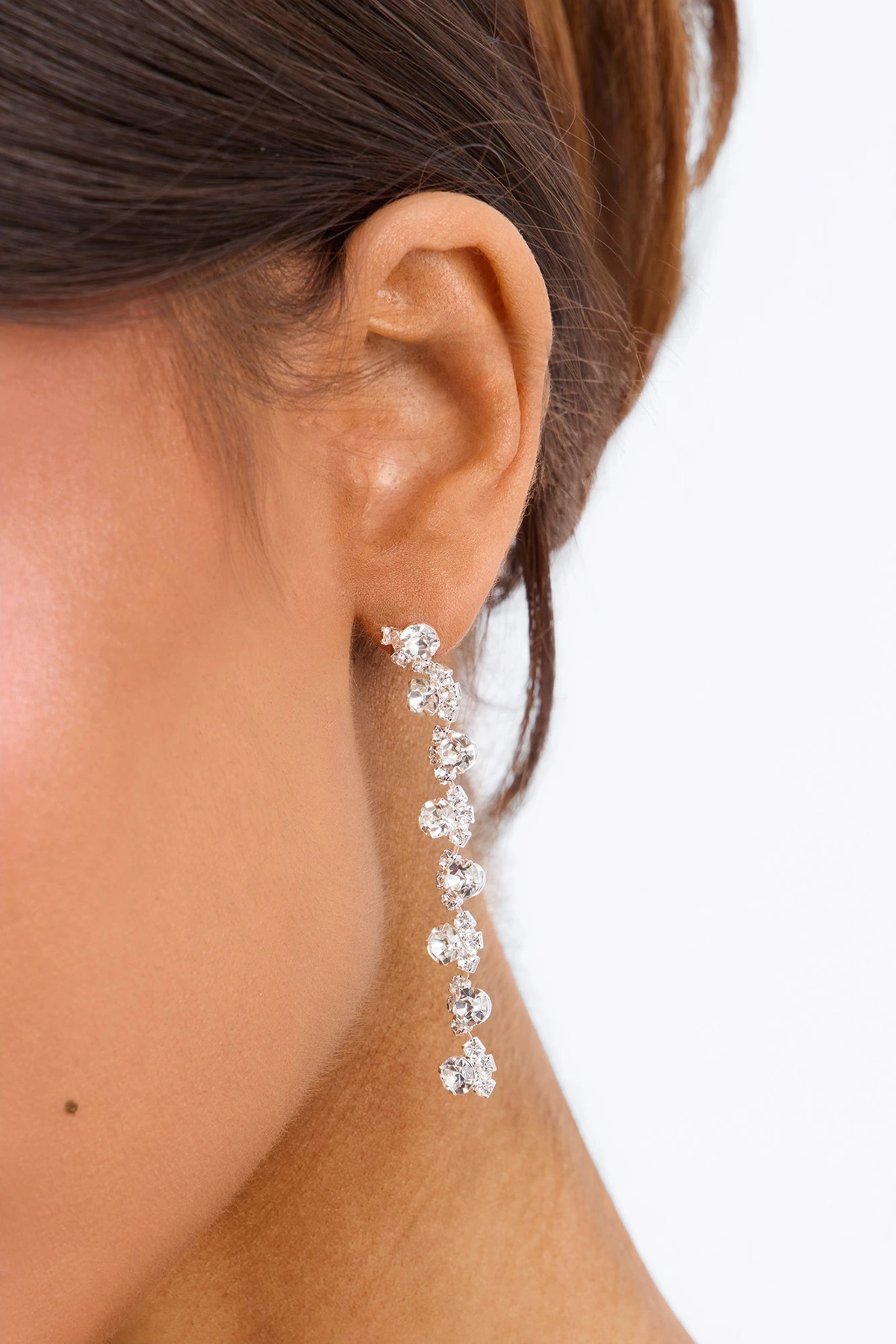 Night Essence Drop Earrings - Silver — Prateado