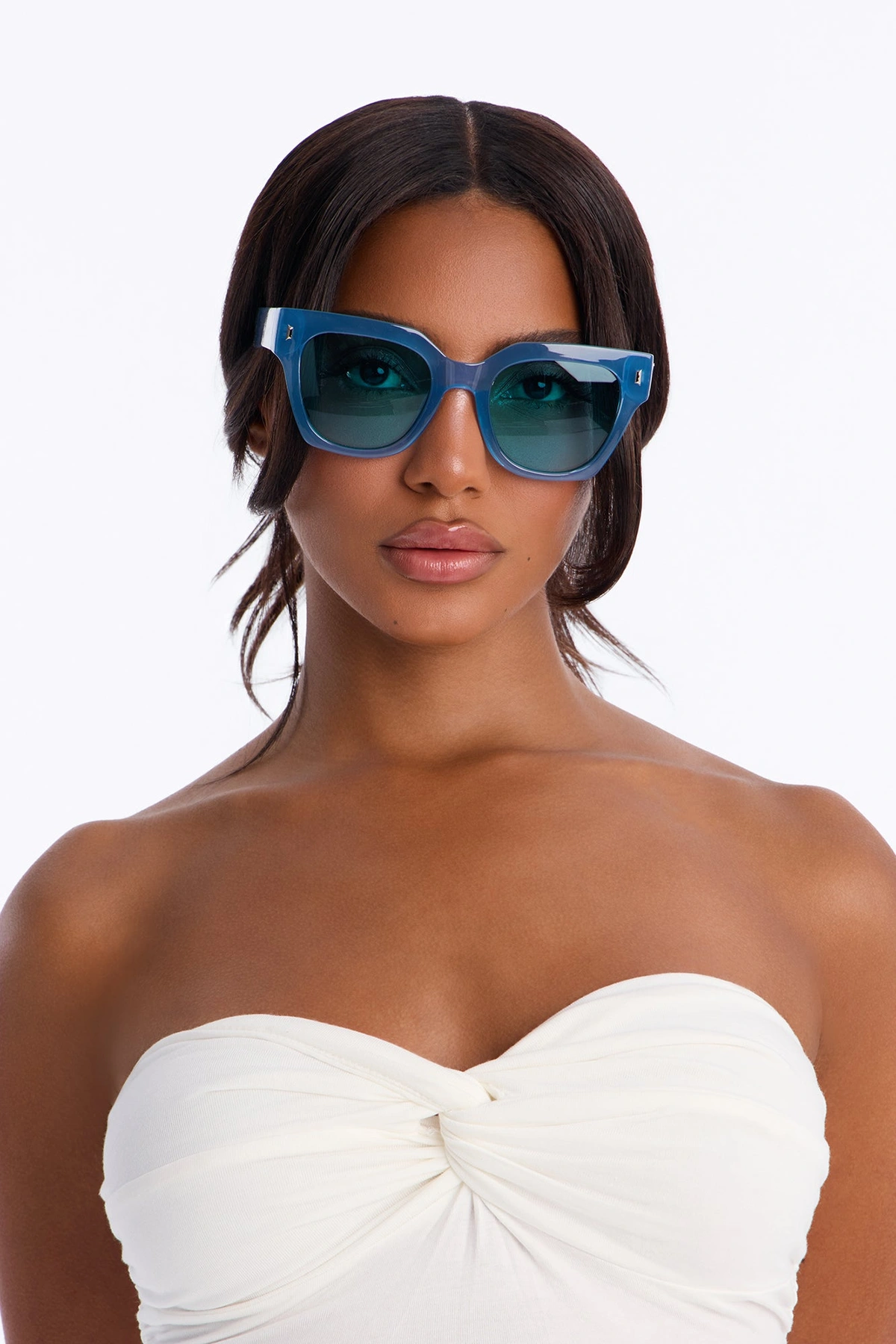 Palm Coast Wave Sunglasses - Blue — Azul