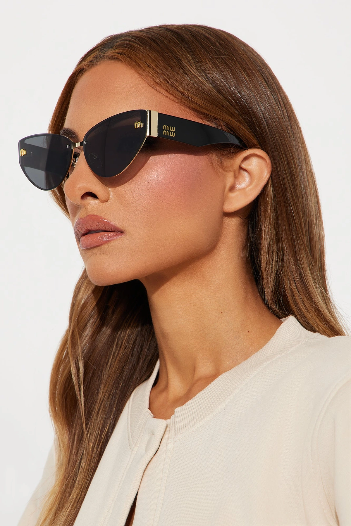 Moped Drive Cat Eye Sunglasses - Black — Preto