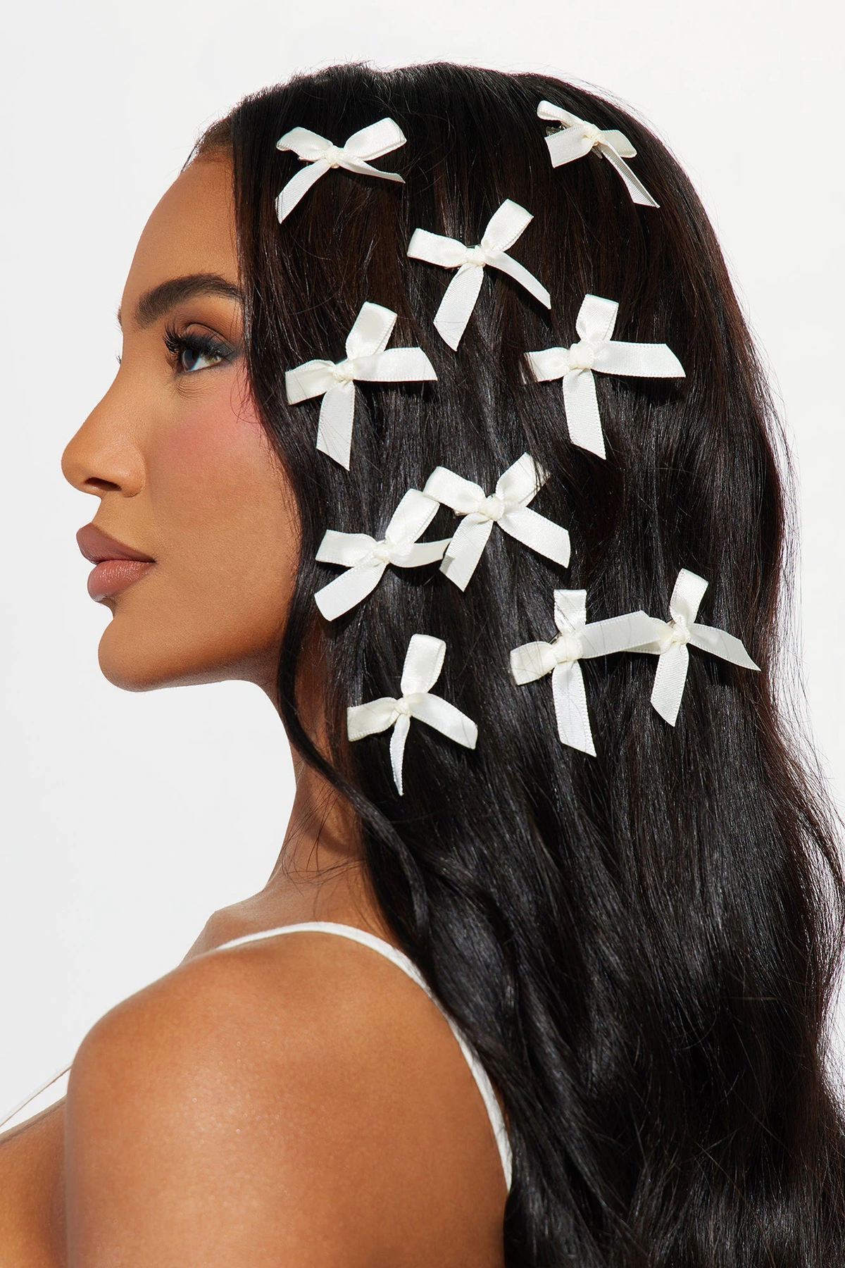 Too Cute To Be Stressed Hair Clip Set - White — Branco