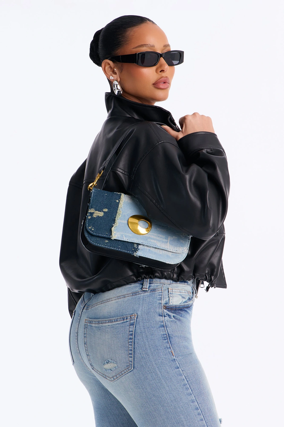 Always Pretty Never Stressed Handbag - Medium Wash — Ganga de lavagem média