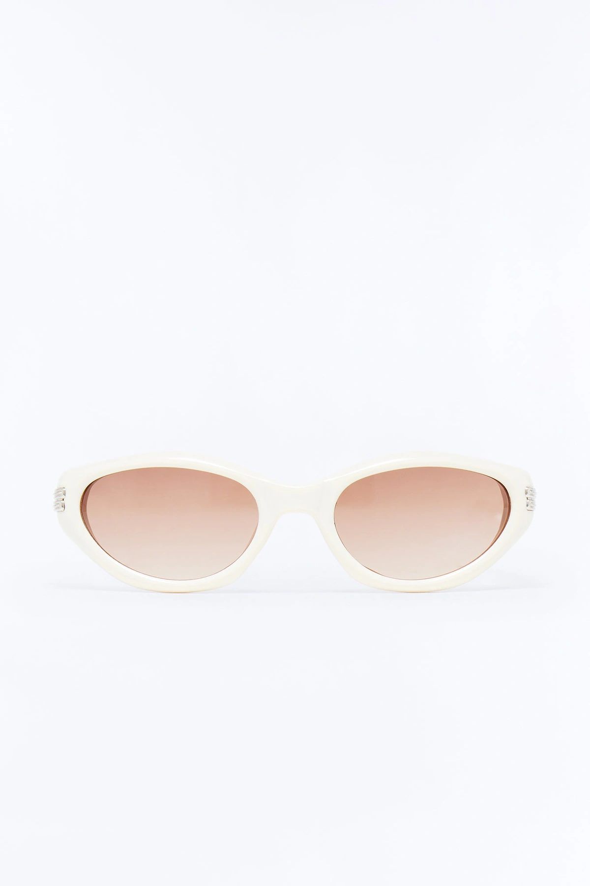 Glamorous Glare Cat Eye Sunglasses - Cream — Creme