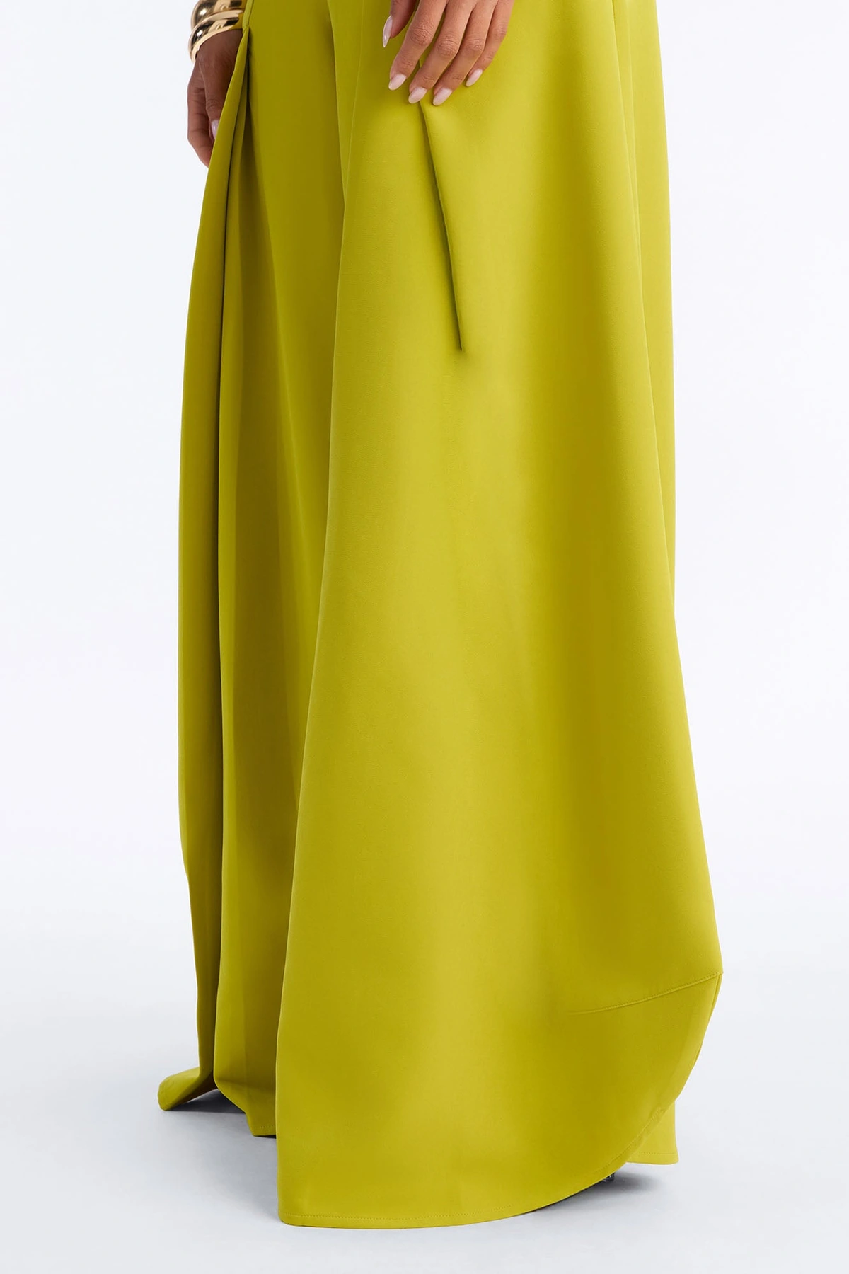 Stand Out Super Wide Pleated Trouser - Chartreuse — Chartreuse
