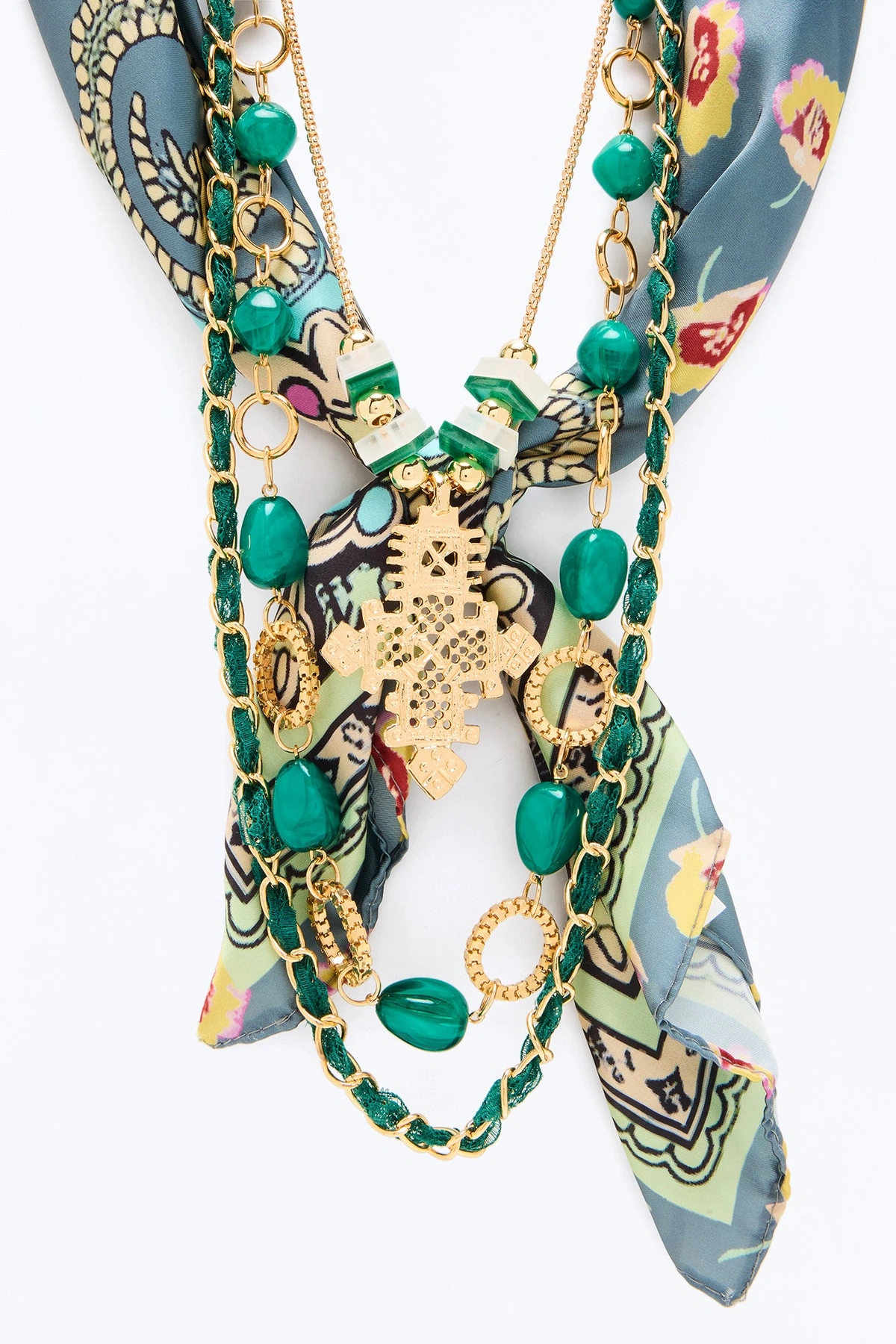 She's A Free Spirit Scarf Necklace - Multi Color — Multicolor