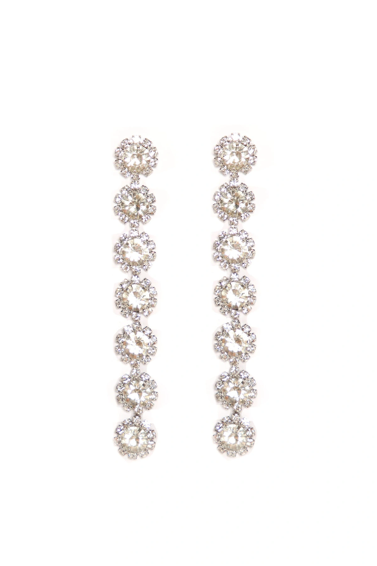Keep Him Around Drop Earrings - Silver — Prateado