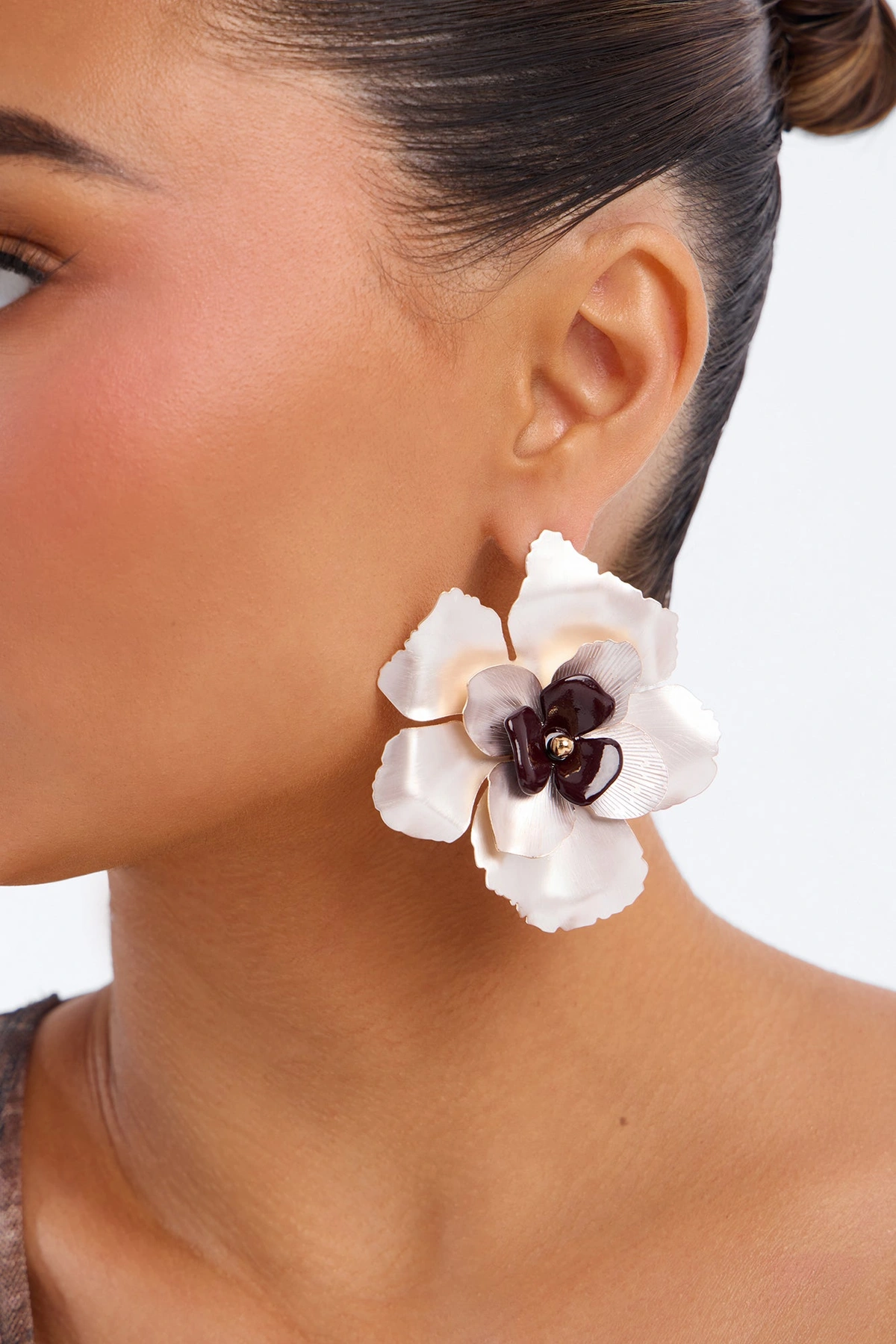 Stella Flor Earrings - Pink/combo — Rosa/combinação