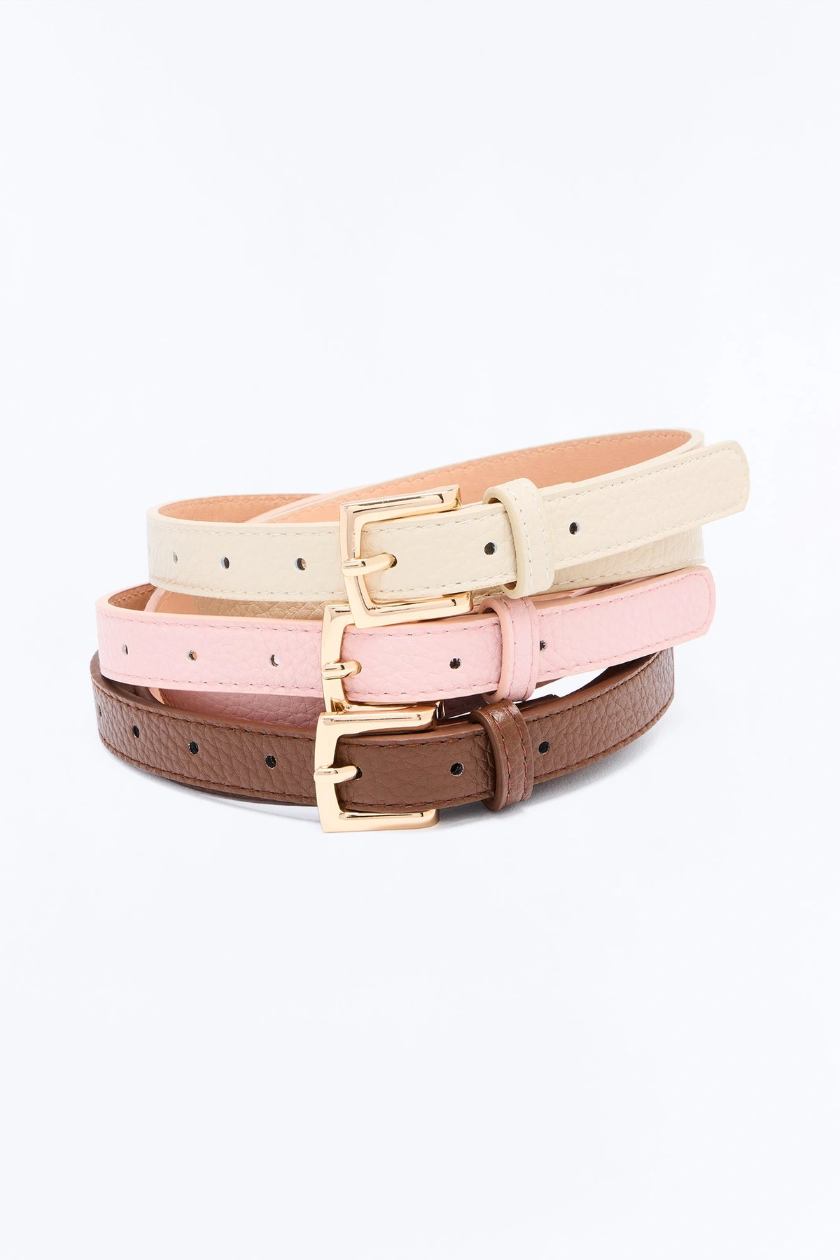 Small Waist Big Confidence Trio Belt Set - Pink/combo — Rosa/combinação
