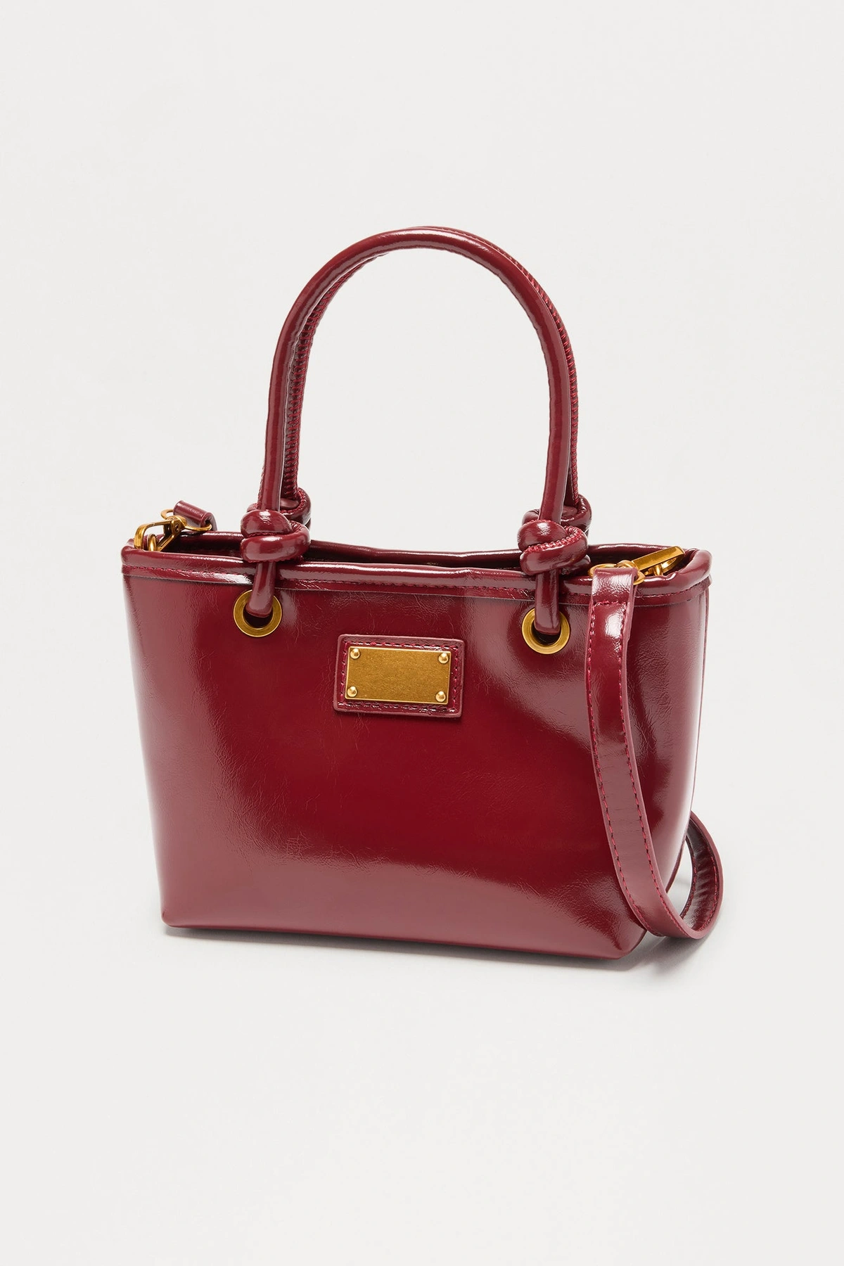 Tell Me More Satchel Handbag - Burgundy — Bordô