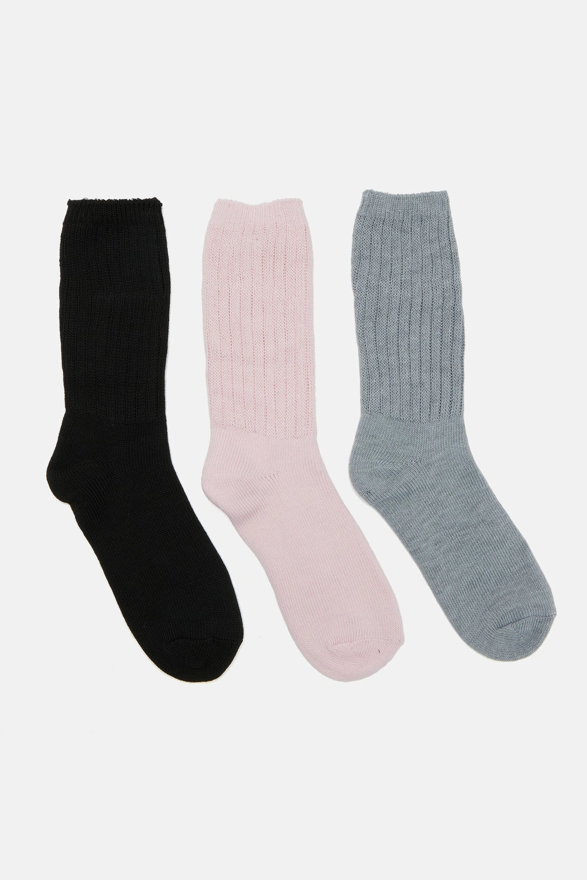 3 Pack Scrunch Socks - Grey/combo — Cinzento/combinação
