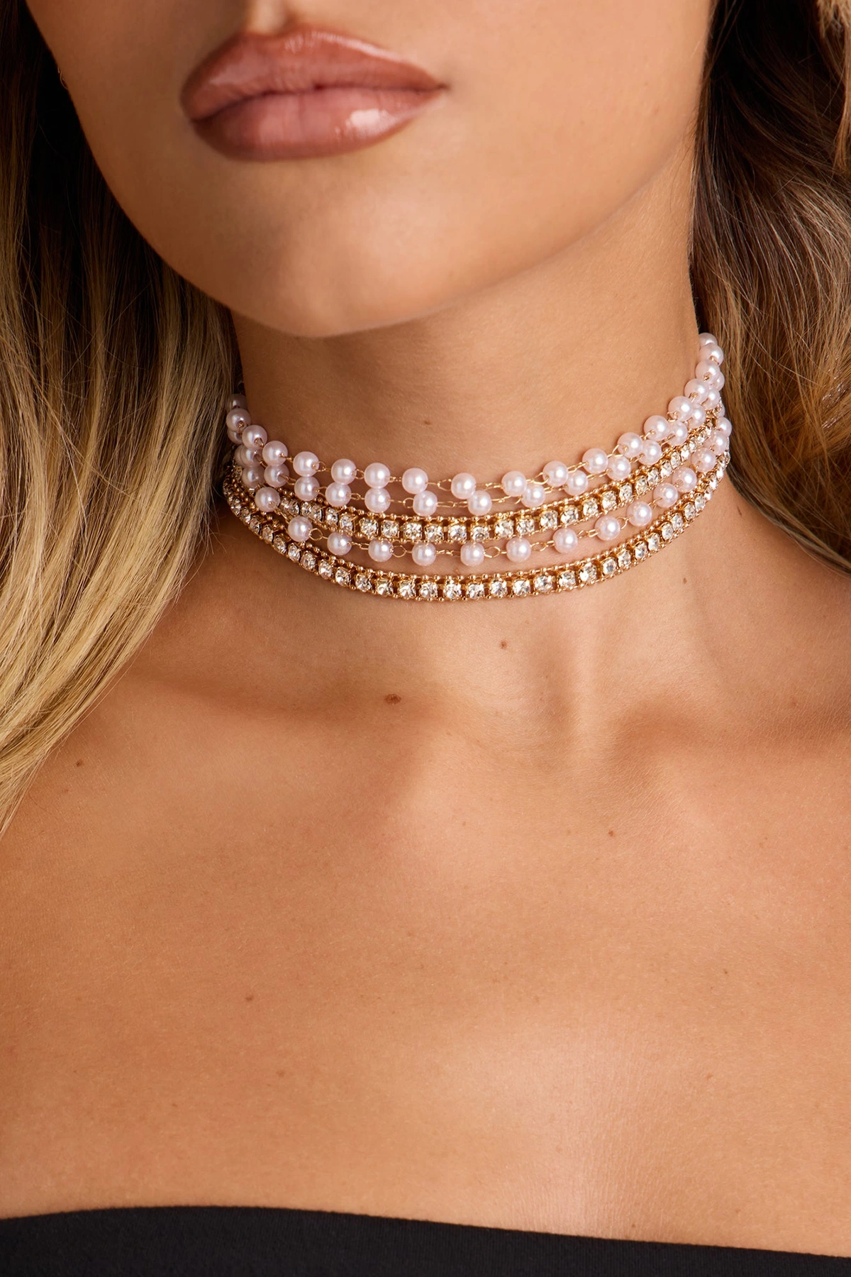 Hollywood Glam Choker - Gold — Dourado