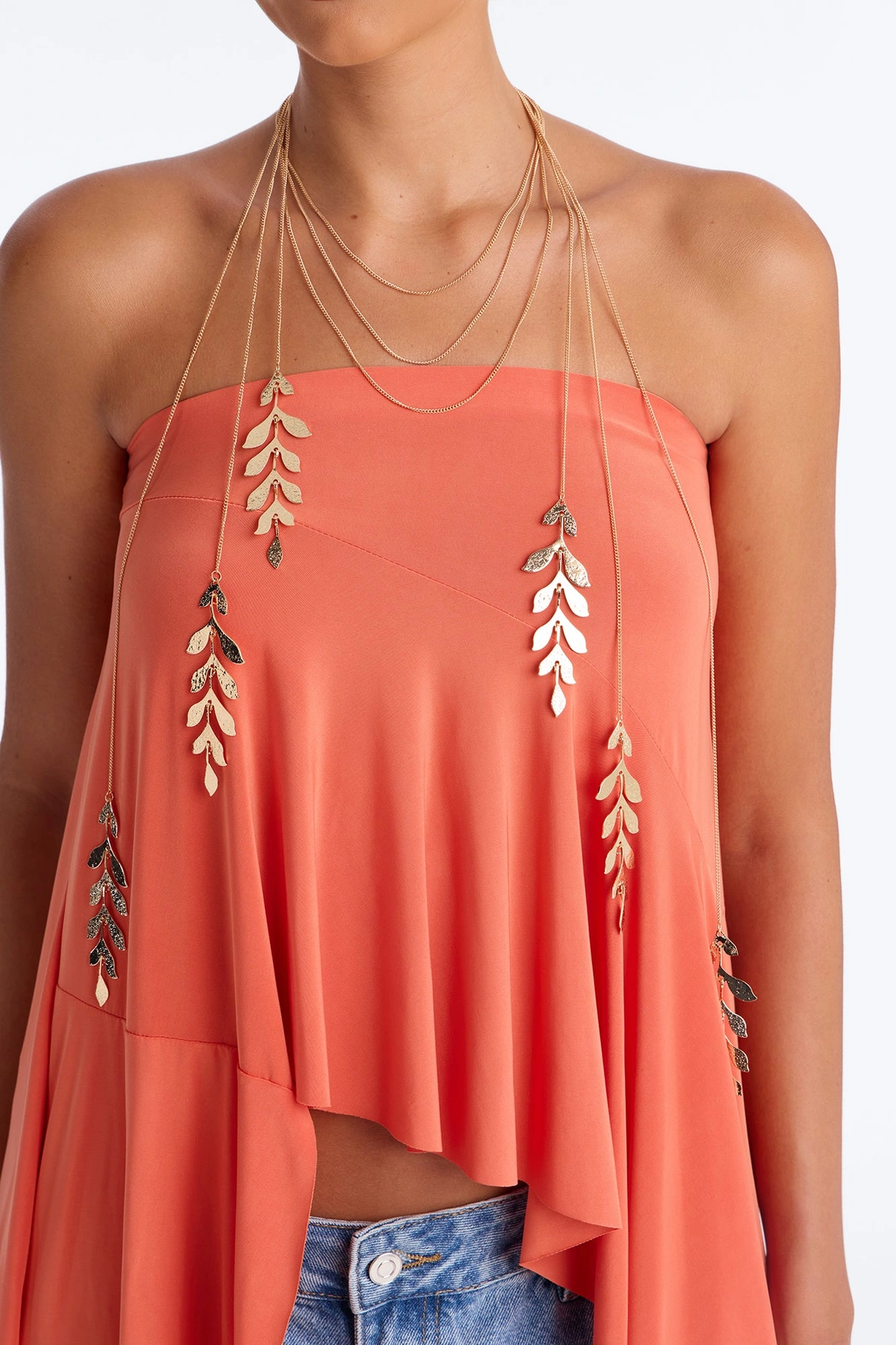 Botanical Garden Layered Necklace - Gold — Dourado