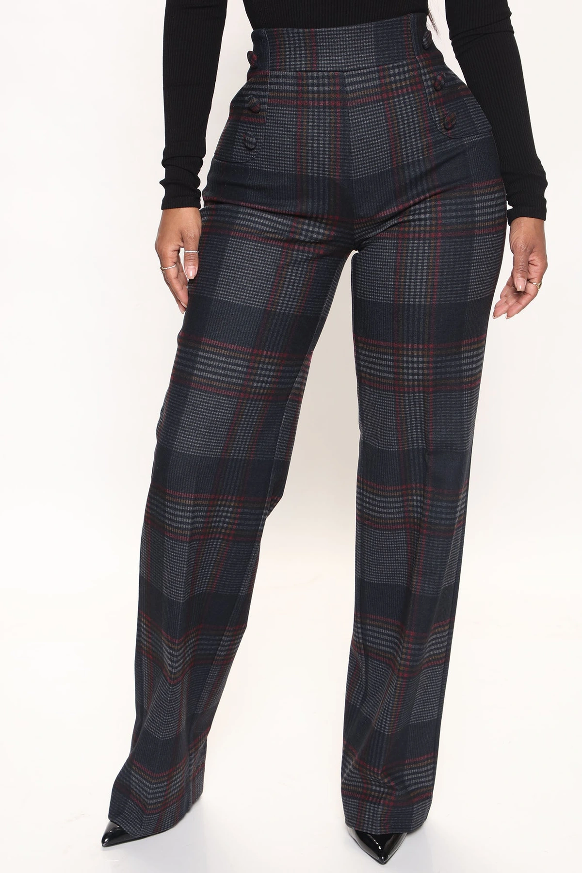 Feeling Preppy Wide Leg Pant 33 - Navy/combo — Azul-marinho/combinação