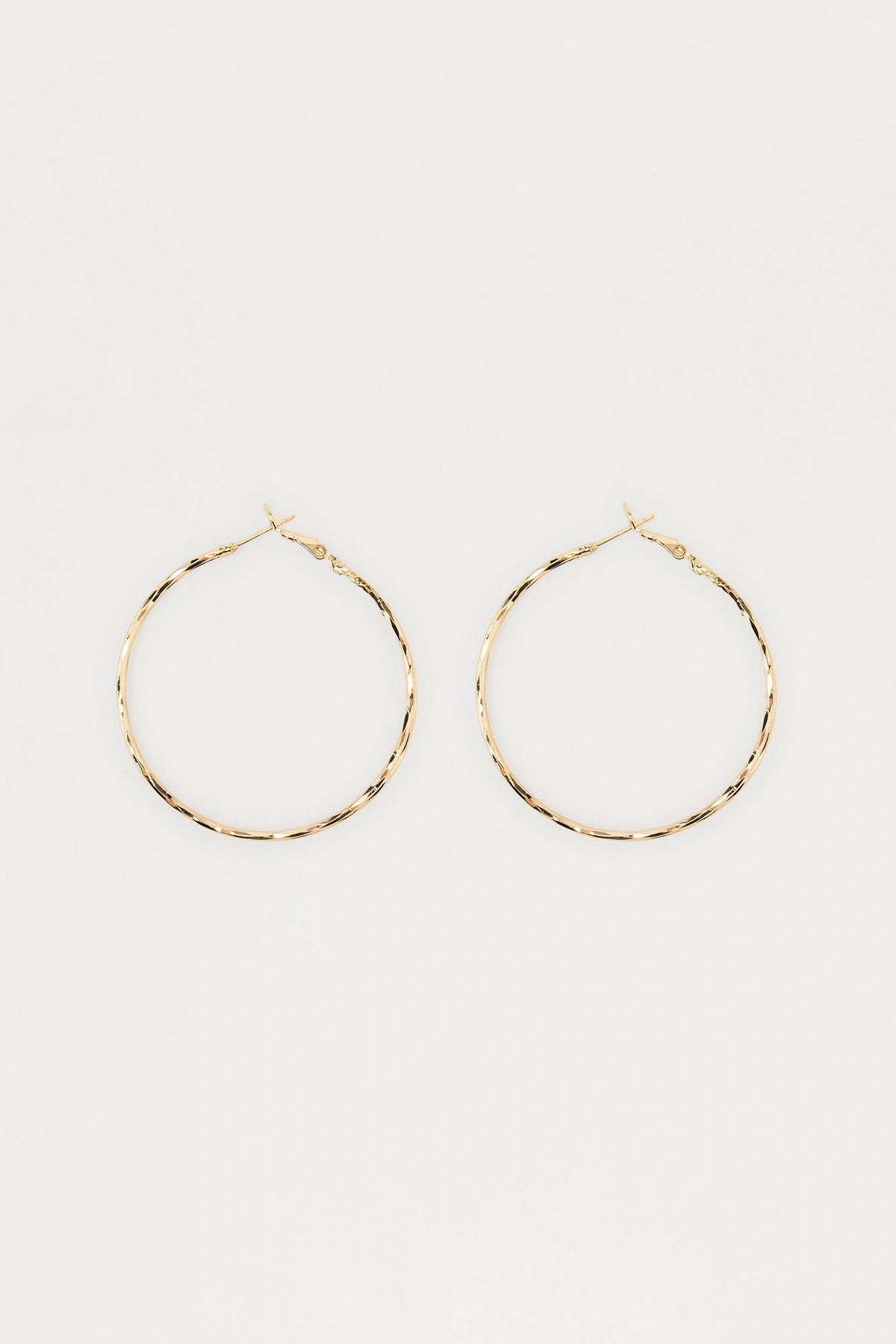Double The Odds Hoop Earrings - Gold — Dourado