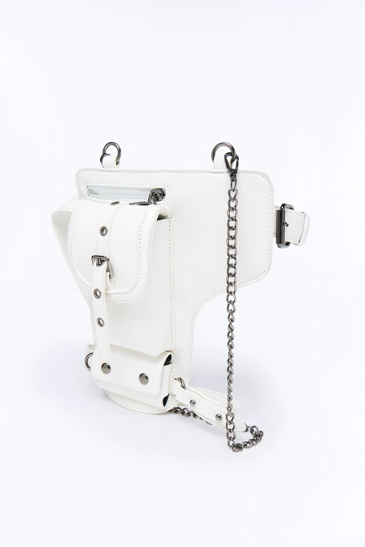 The Outlaw Faux Leather Belt Bag - Ivory — Marfim