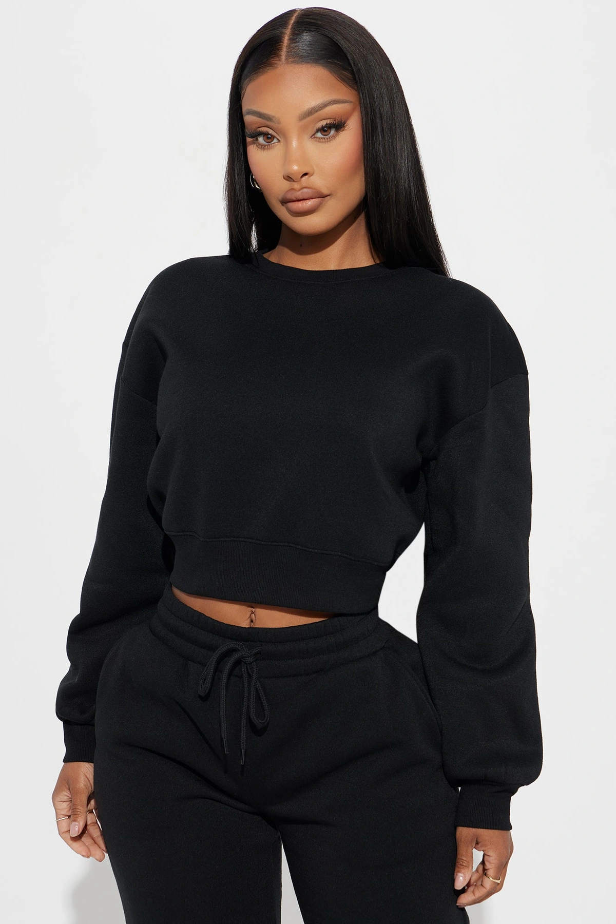 Candice Lounge Crew Neck - Black — Preto