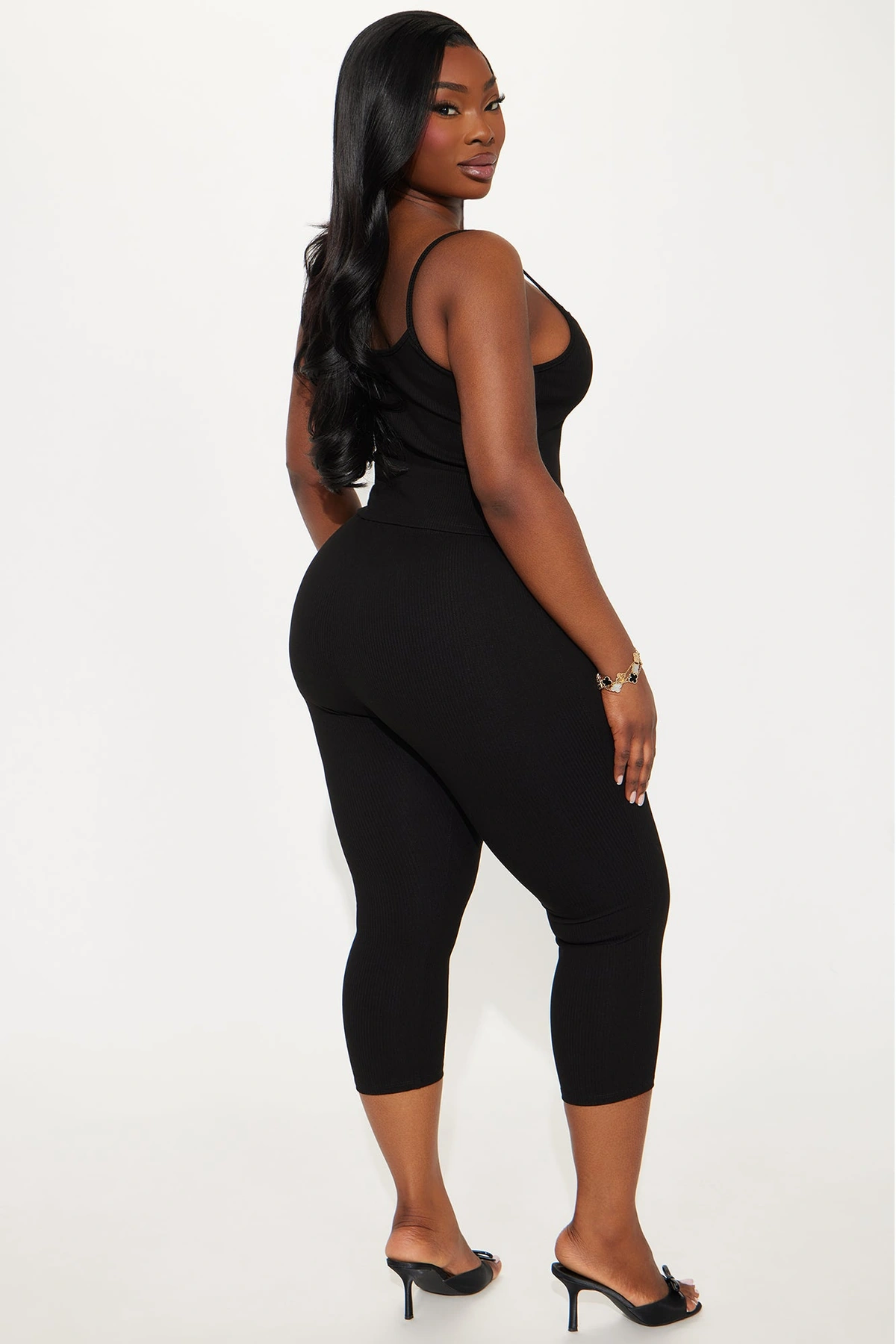 Stirling Snatched Capri Pant Set - Black — Preto