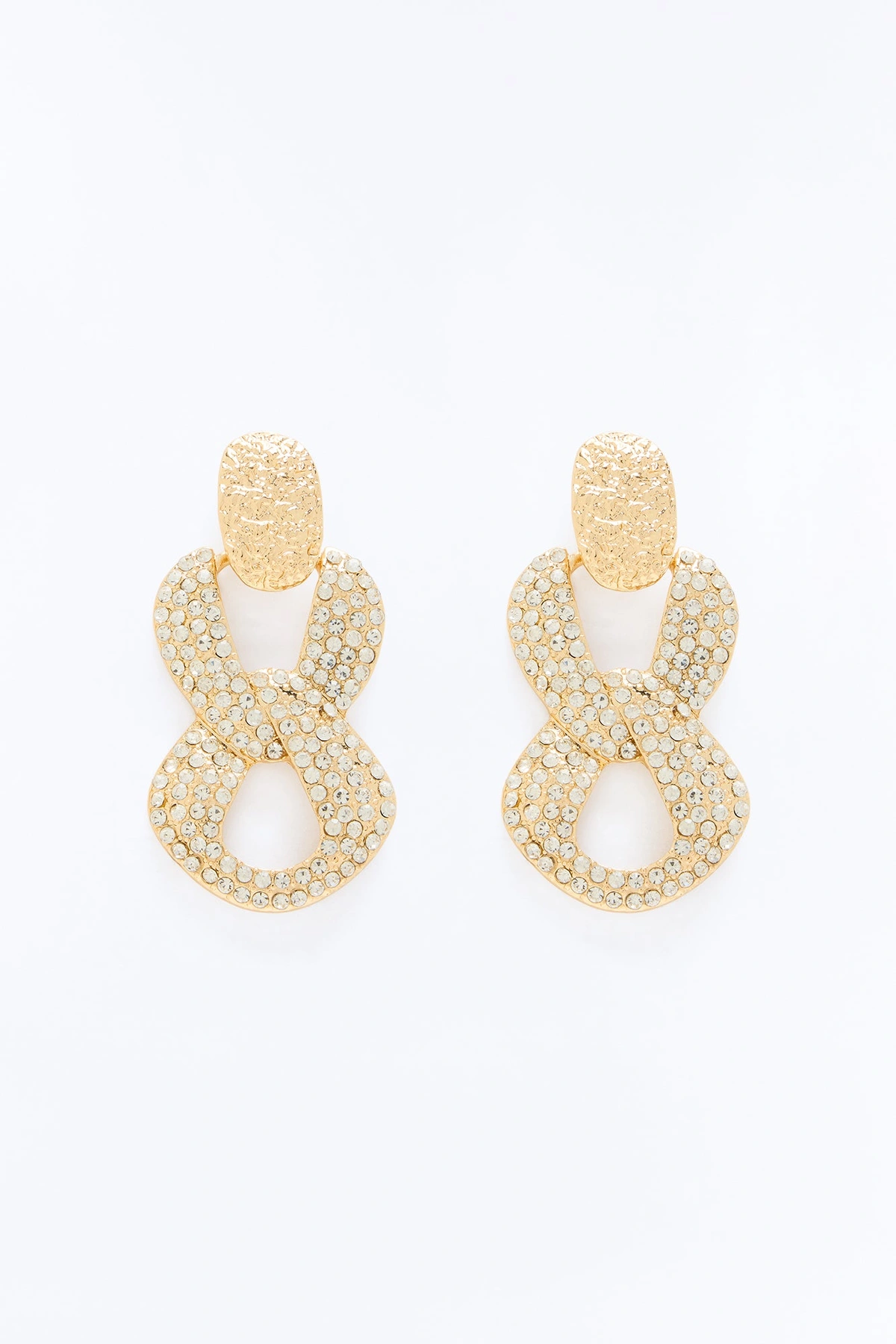 Stay Up Chain Link Drop Earrings - Gold — Dourado