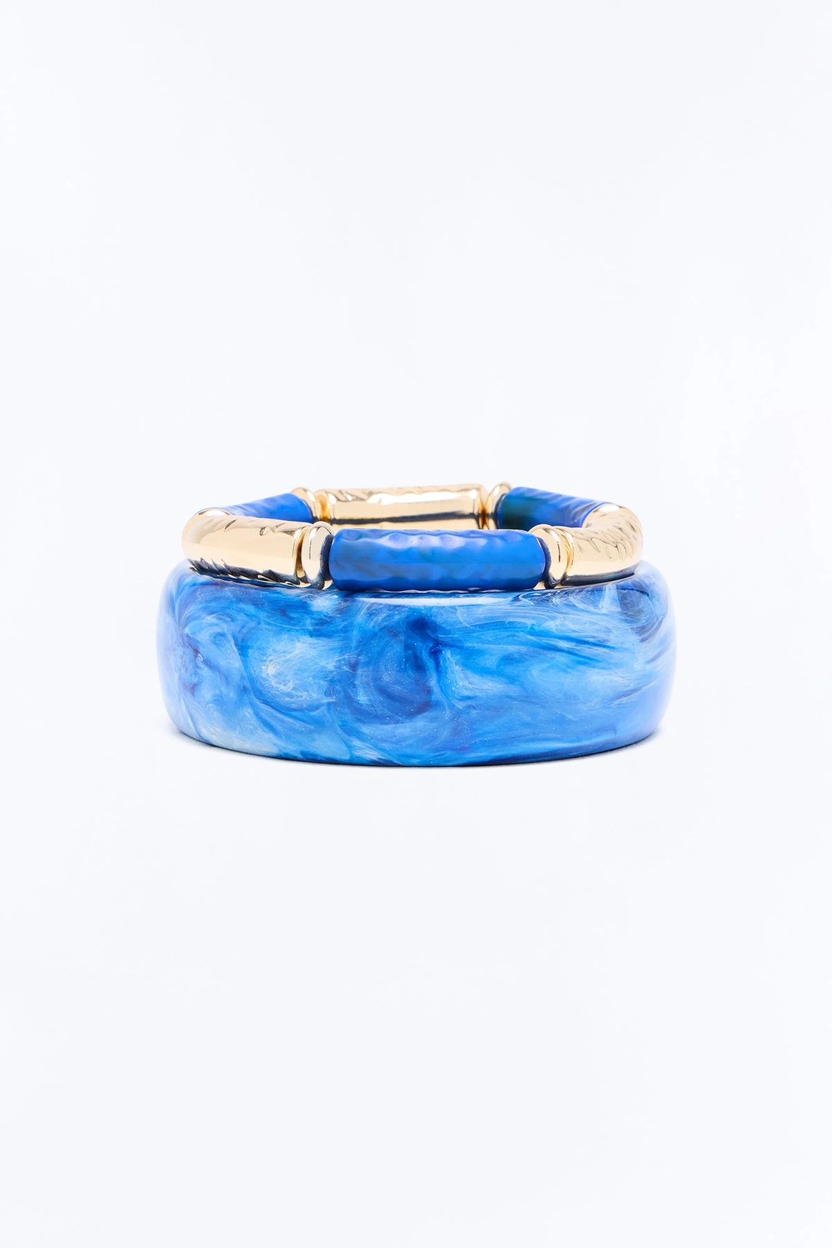 Willow Acrylic 2 Piece Bracelet Set - Blue — Azul