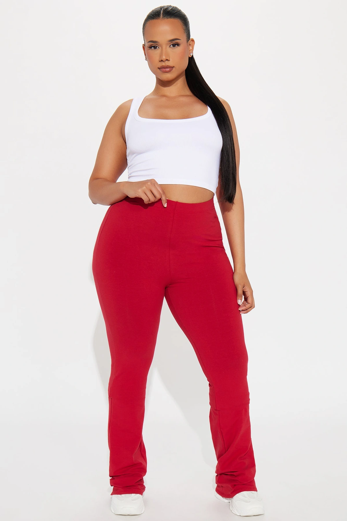 Tall Adriana Flare Pant - Red — Vermelho