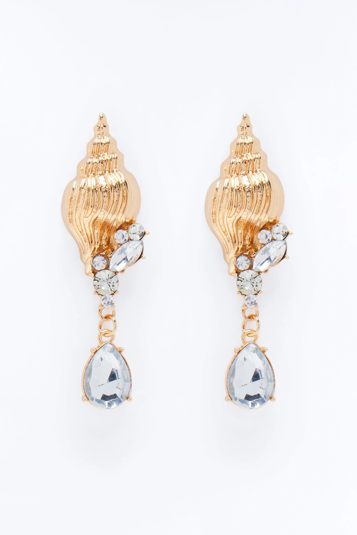 Soleil Shell Earrings - Gold — Dourado