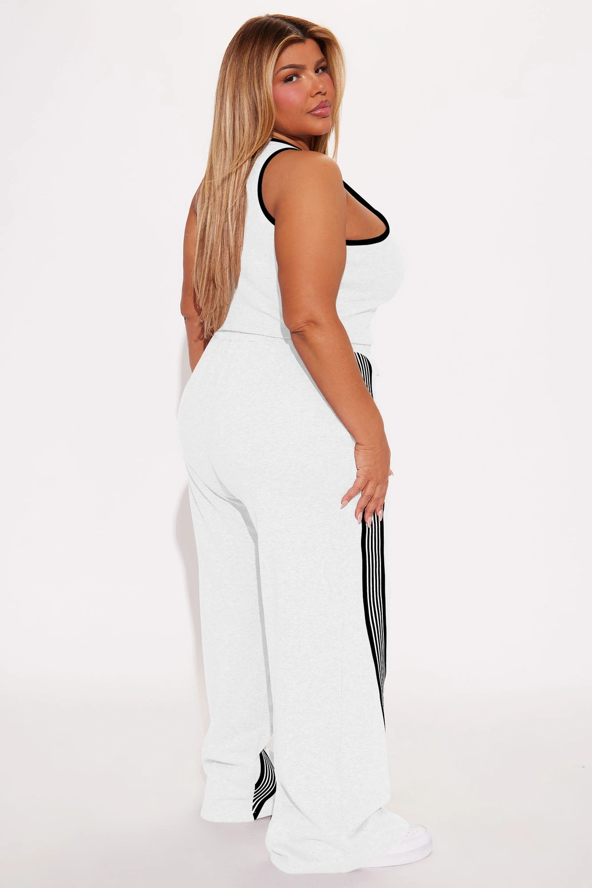 Varsity Babe Pant Set - White — Branco