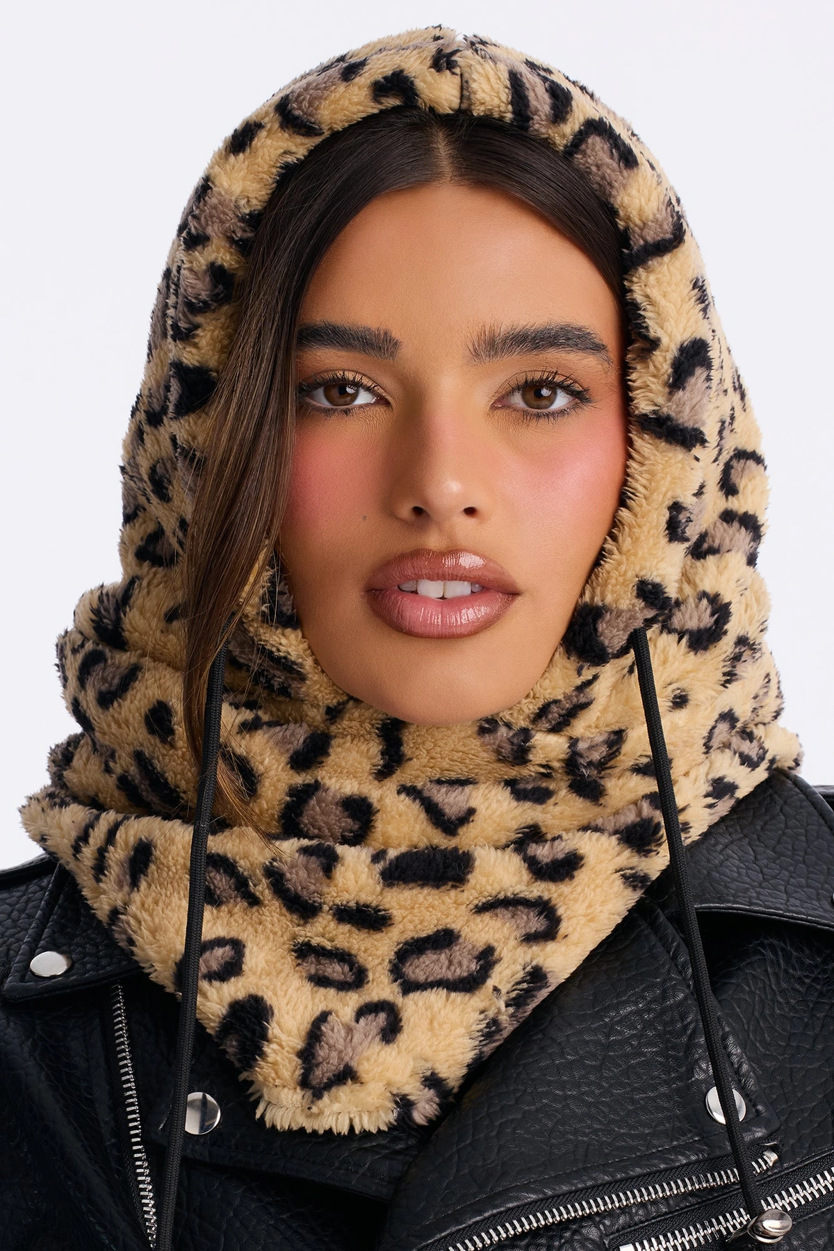 Snow Leopard Faux Fur Balaclava - Leopard — Leopardo