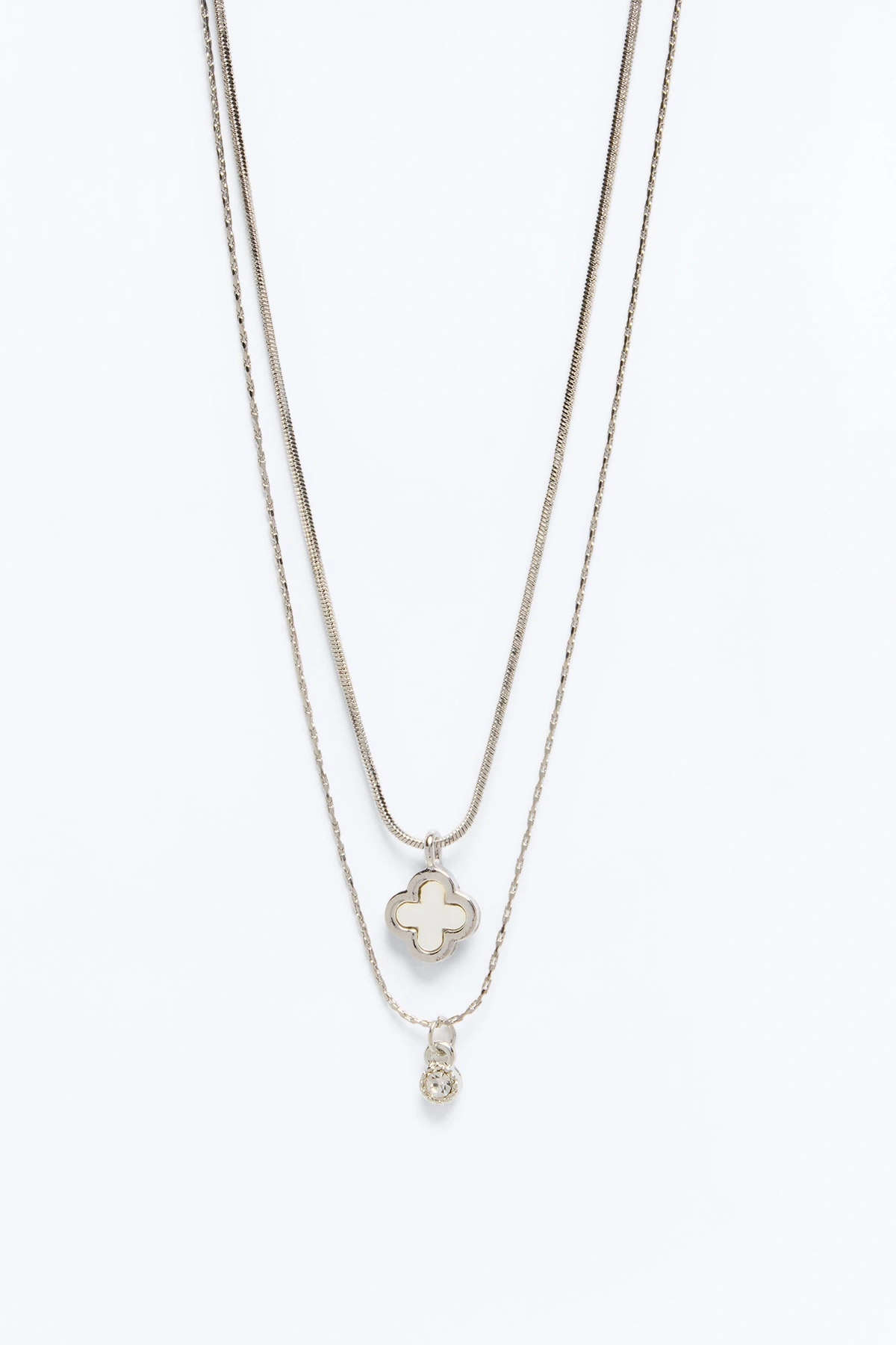 Won't Forget You Layered Necklace - Silver — Prateado