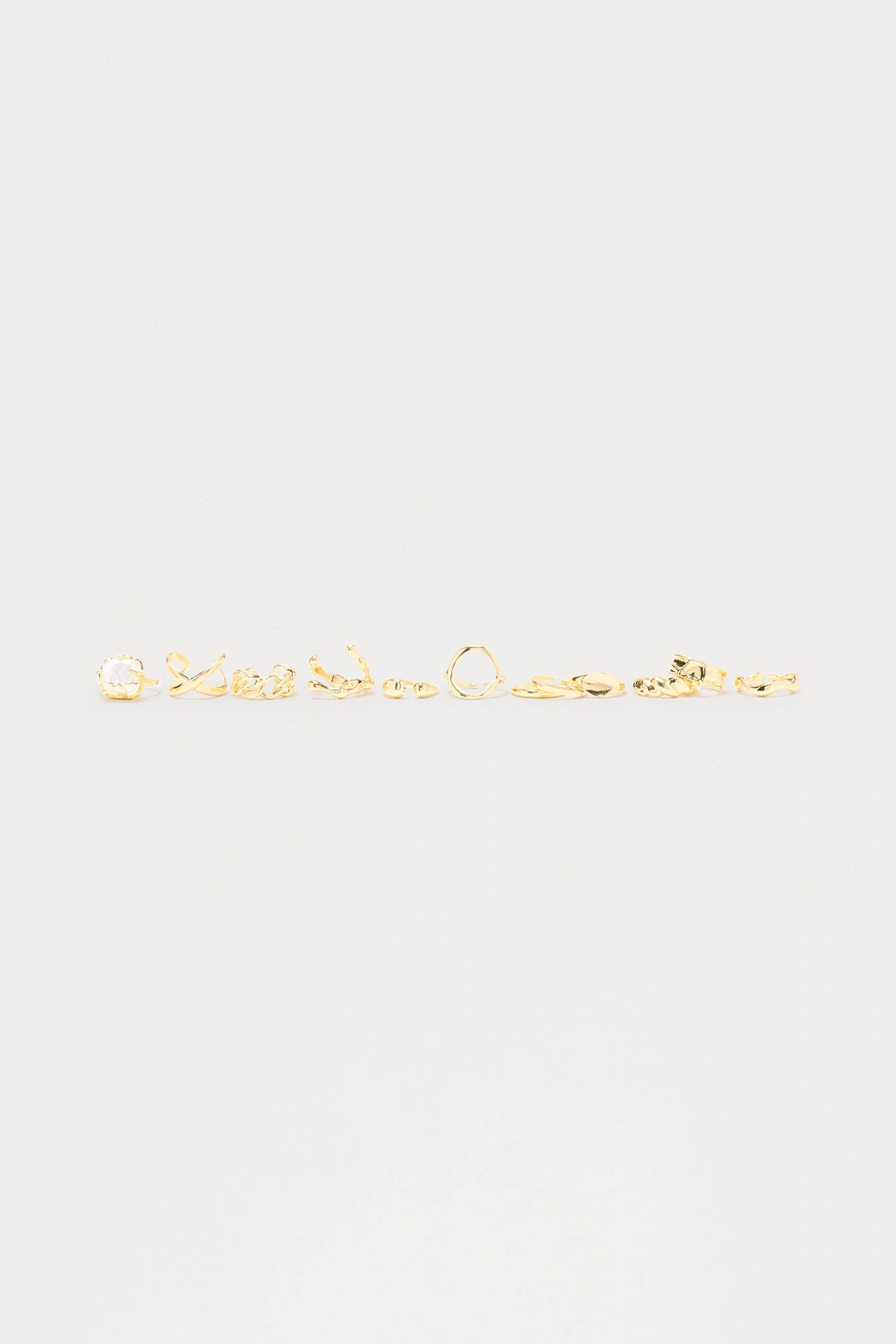 Take My Power 12 Piece Ring Set - Gold — Dourado