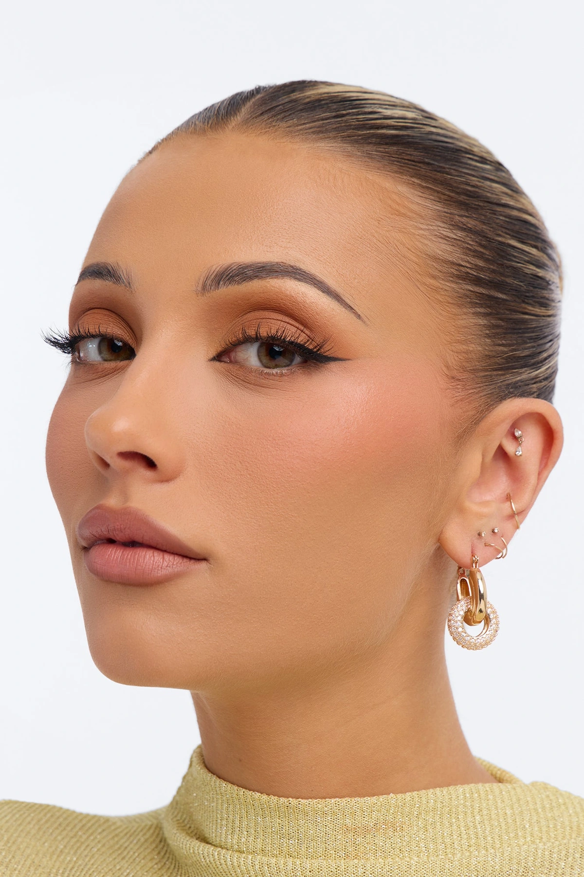 Good For You Hoop Earrings - Gold — Dourado