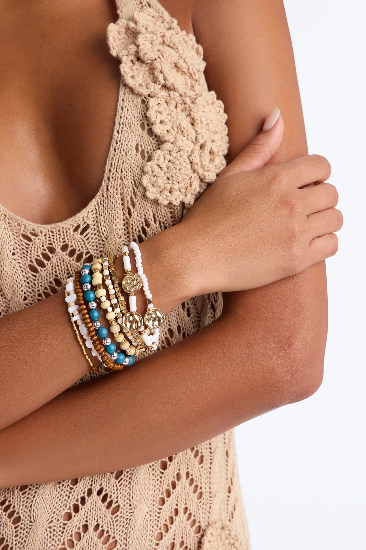 Just Beachy 9 Piece Bracelet Set - Multi Color — Multicolor