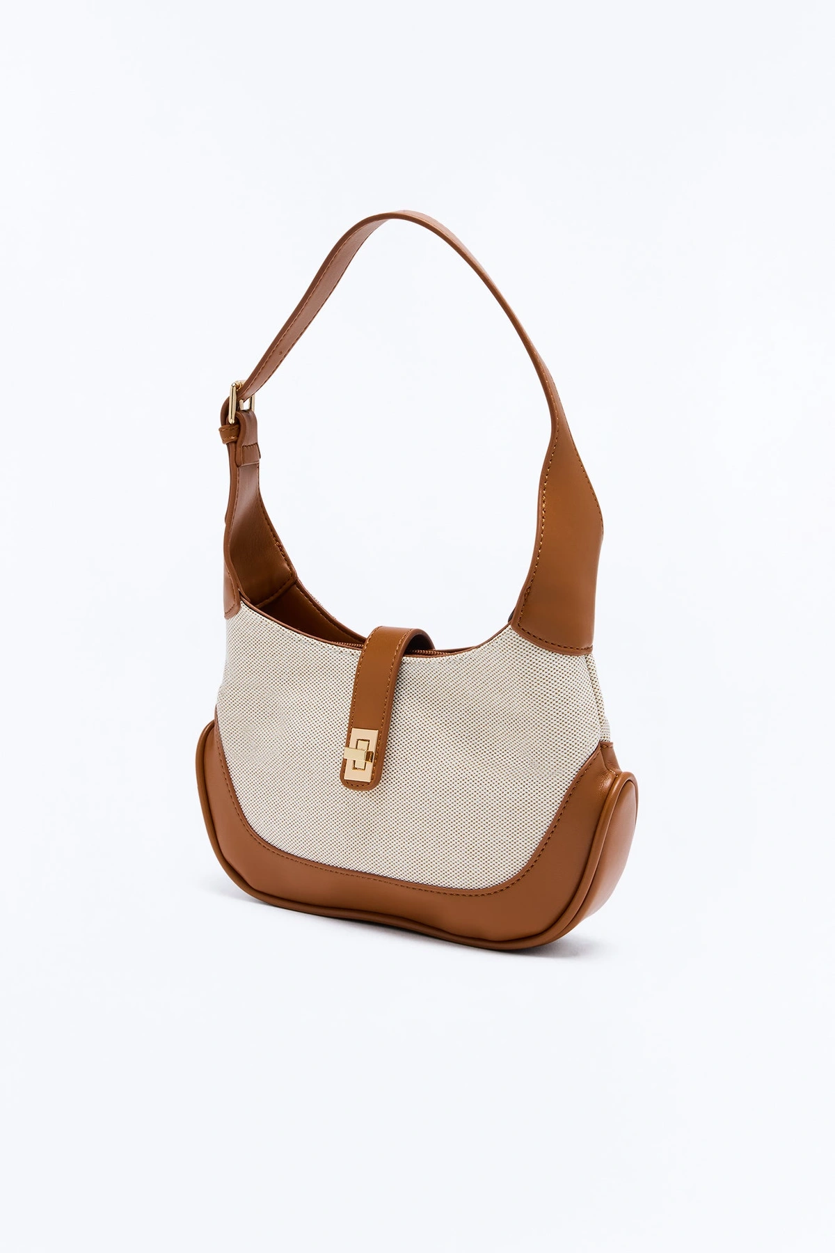 Favorite Errands Canvas Shoulder Handbag - Brown/combo — Castanho/combinação