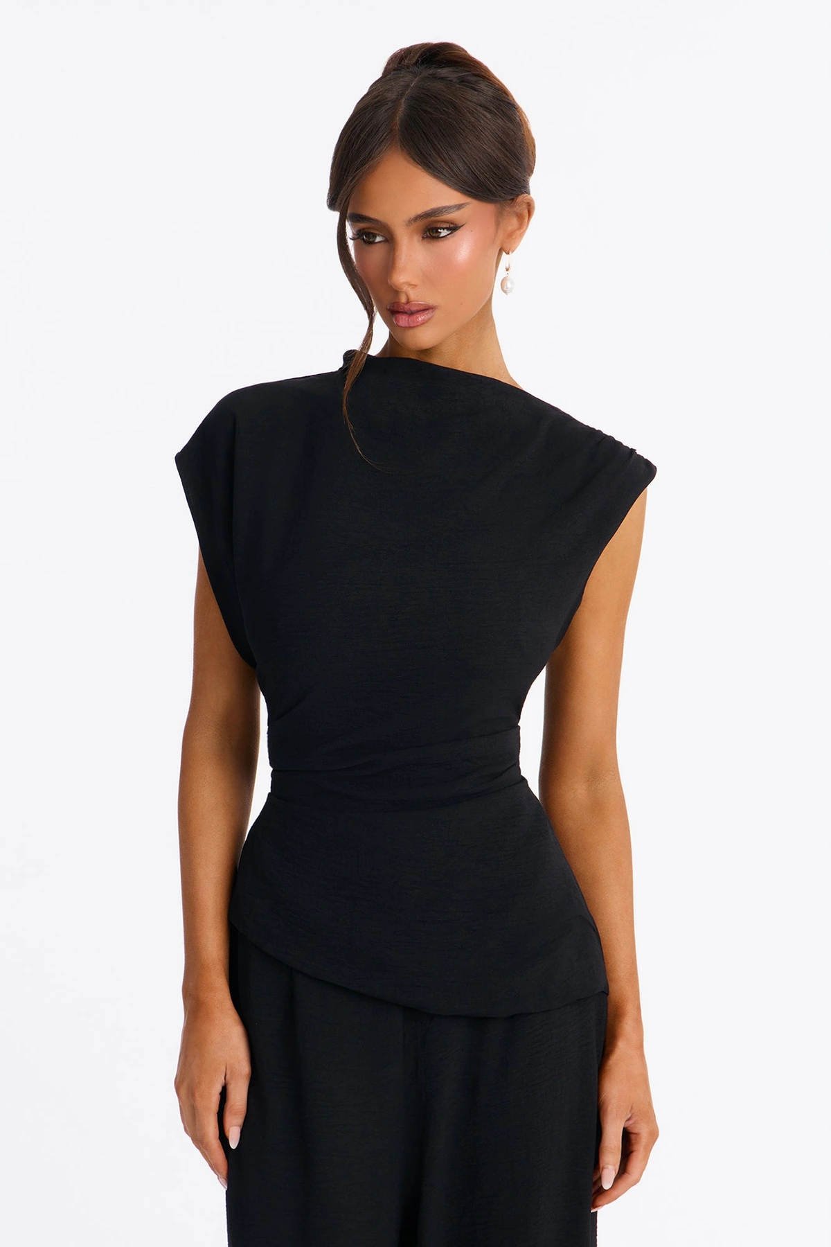 Best Influence High Neck Jumpsuit - Black — Preto