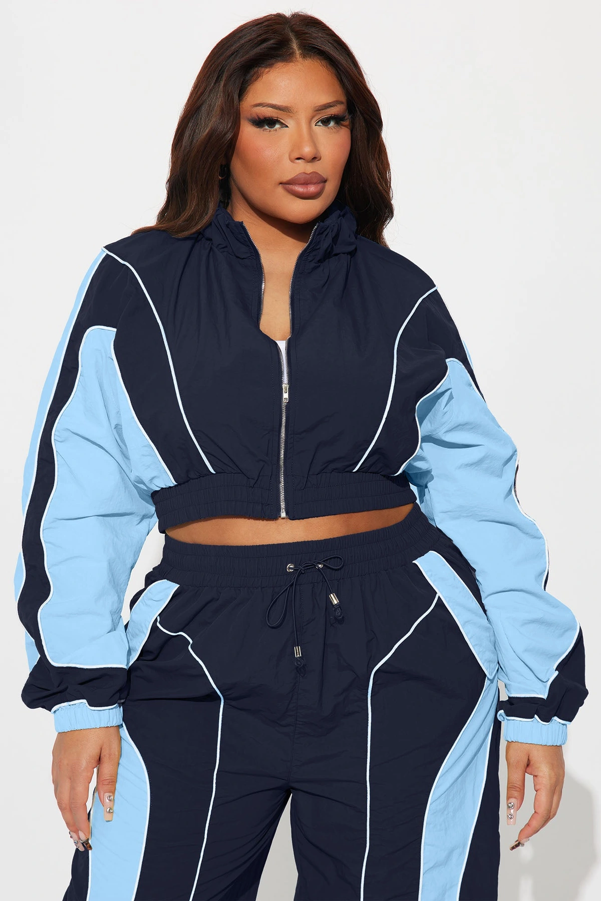 New Era Colorblock Windbreaker Jacket - Blue/combo — Azul/combinação