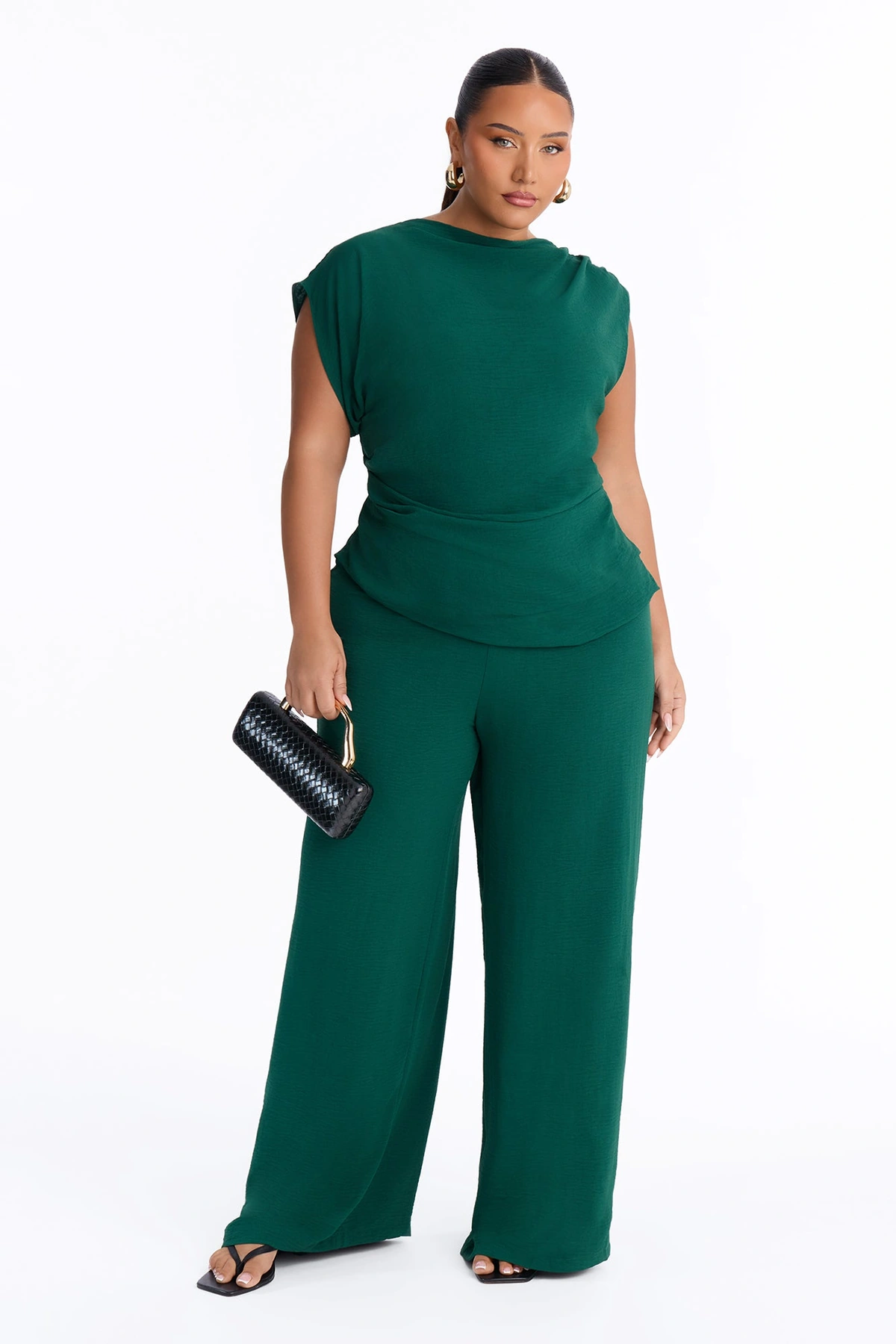 Best Influence High Neck Jumpsuit - Hunter — Verde-escuro