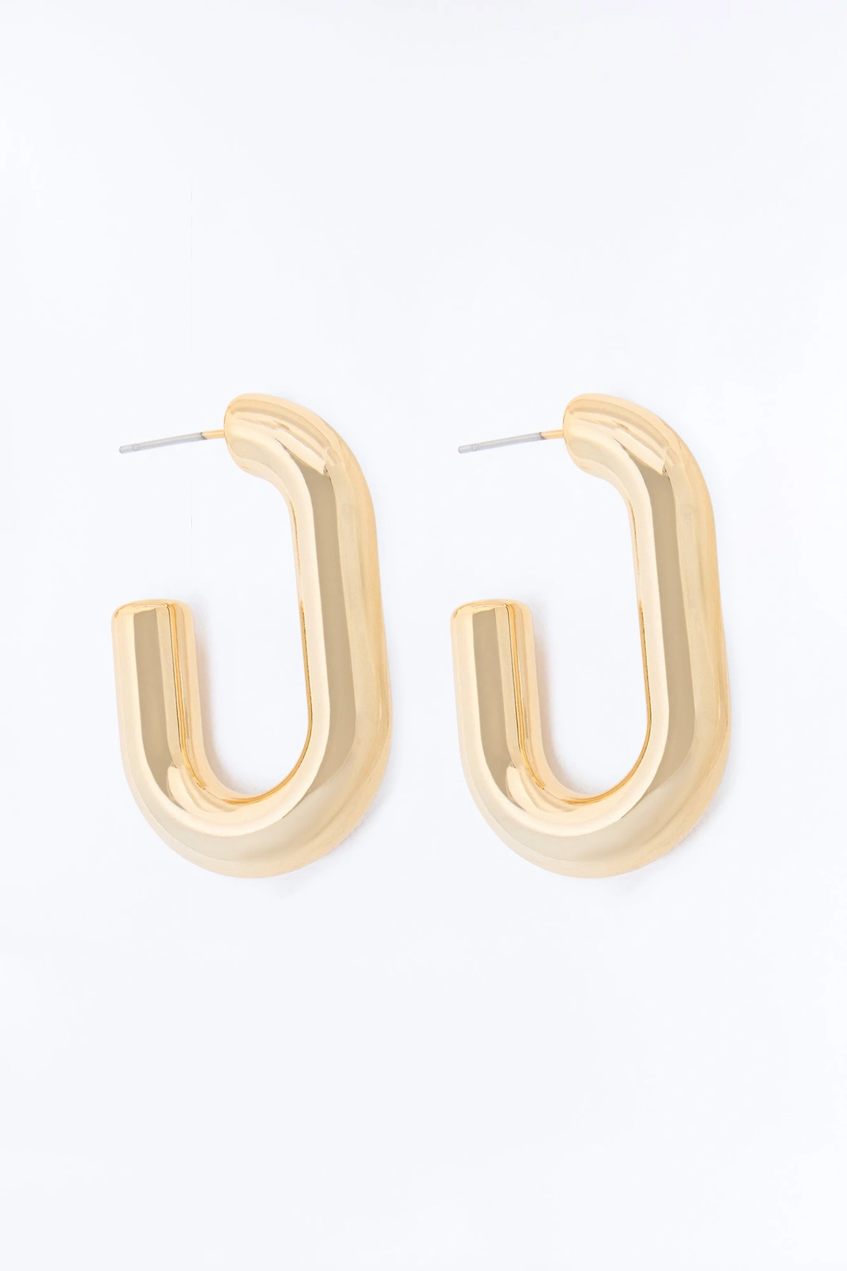 Something To Consider Hoop Earrings - Gold — Dourado