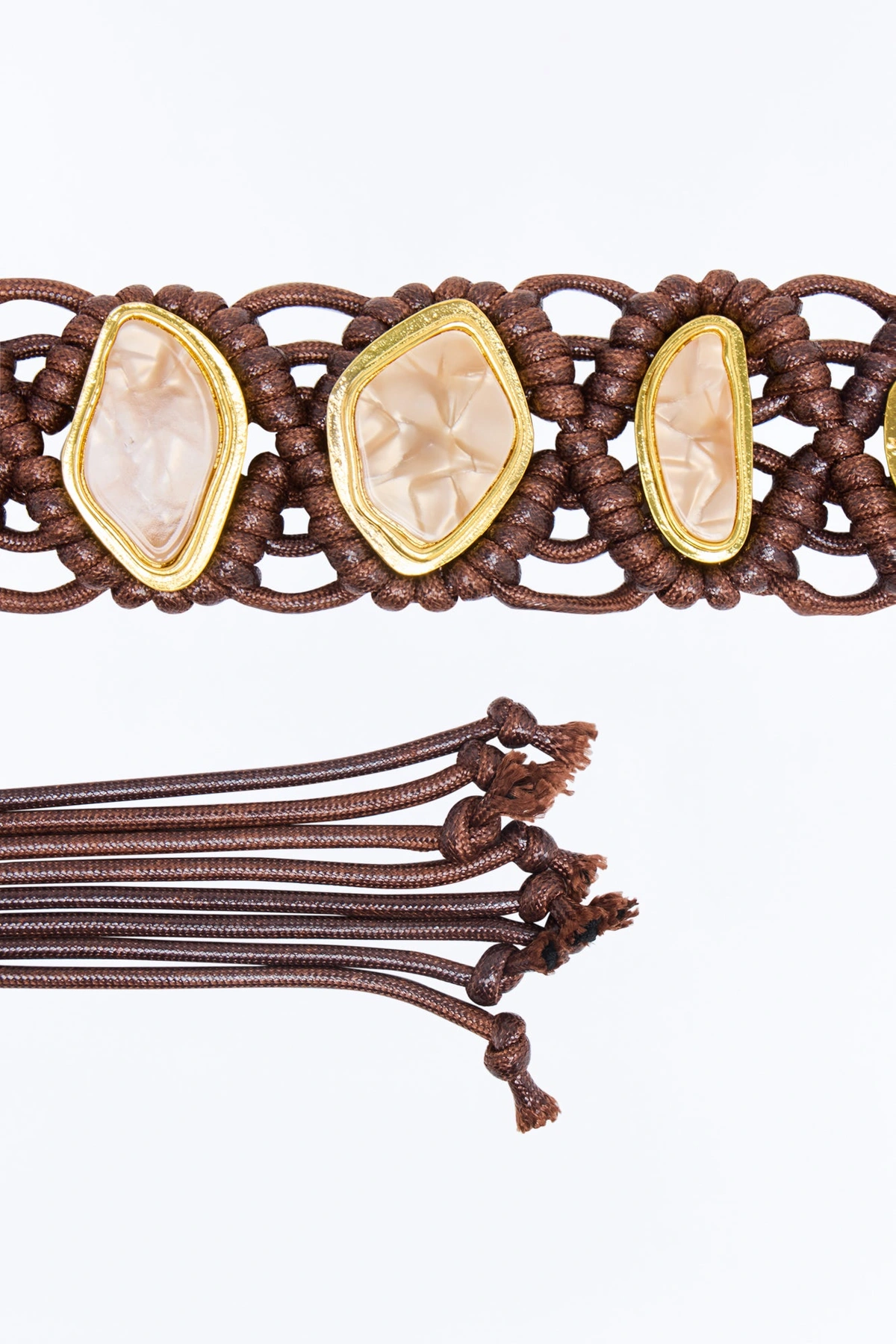 Tell Me My Future Crochet Belt - Brown — Castanho