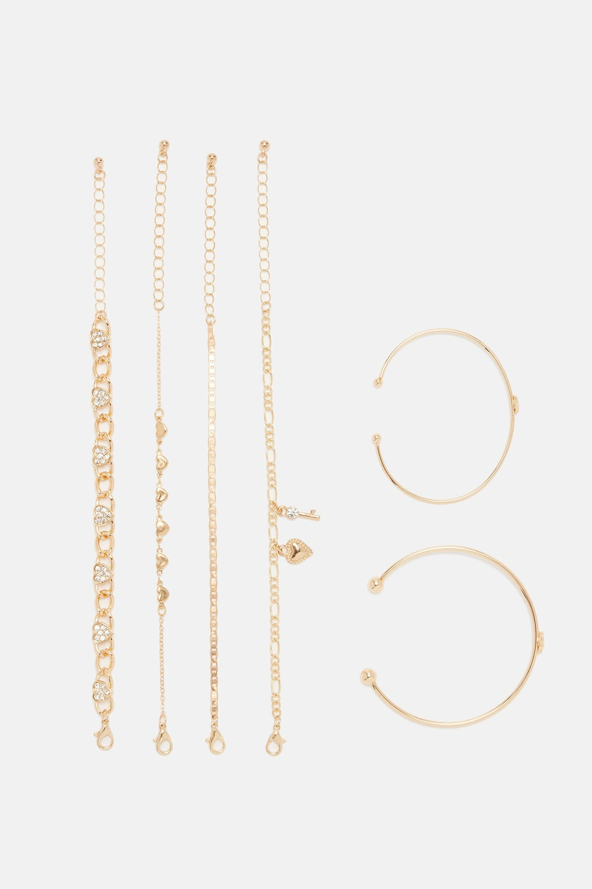 Shining With Positivity 6 Piece Bracelet Set - Gold — Dourado