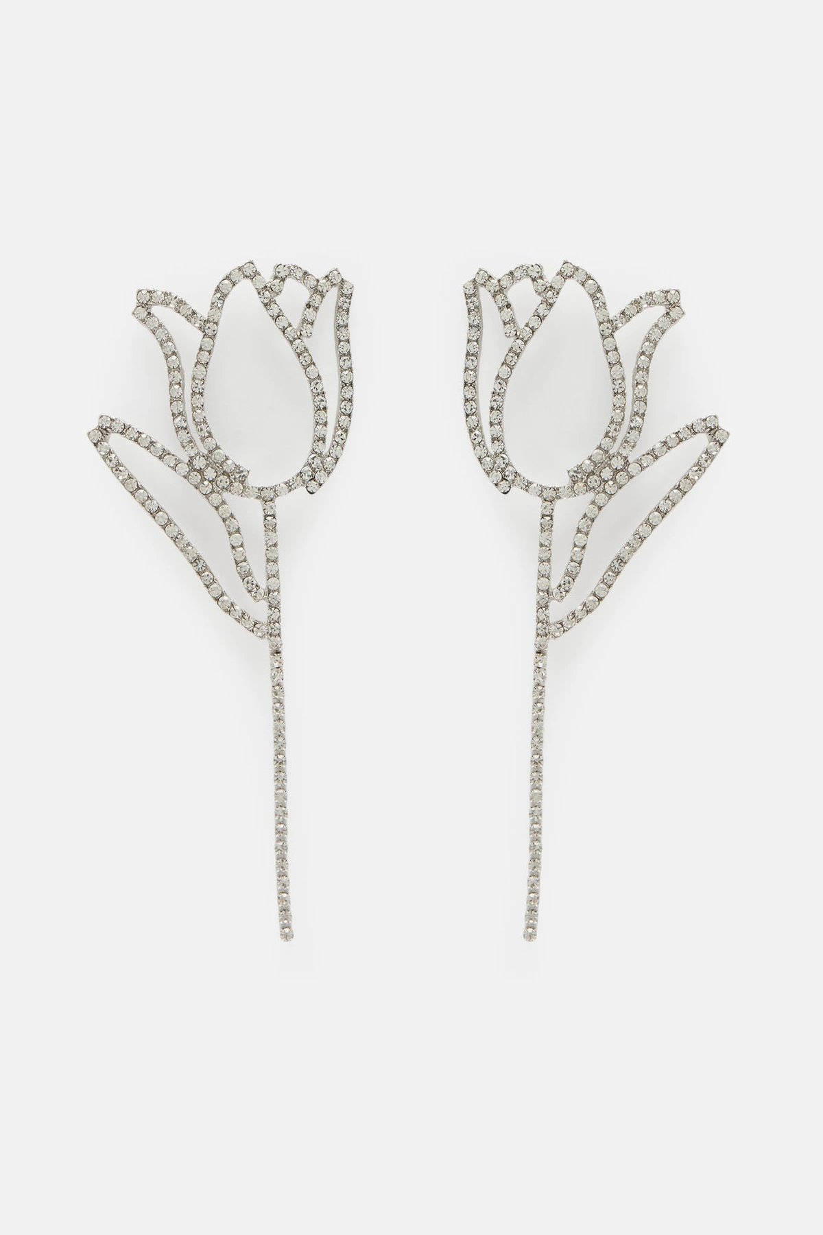 Enchanted Flower Earrings - Silver — Prateado