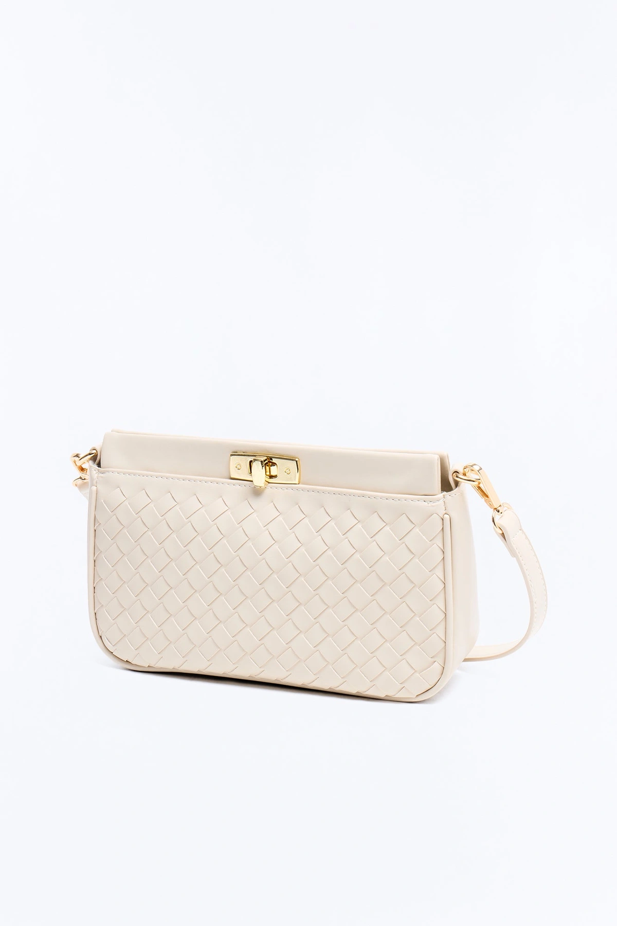 Slow Dancing Faux Leather Crossbody Handbag - Ivory — Marfim