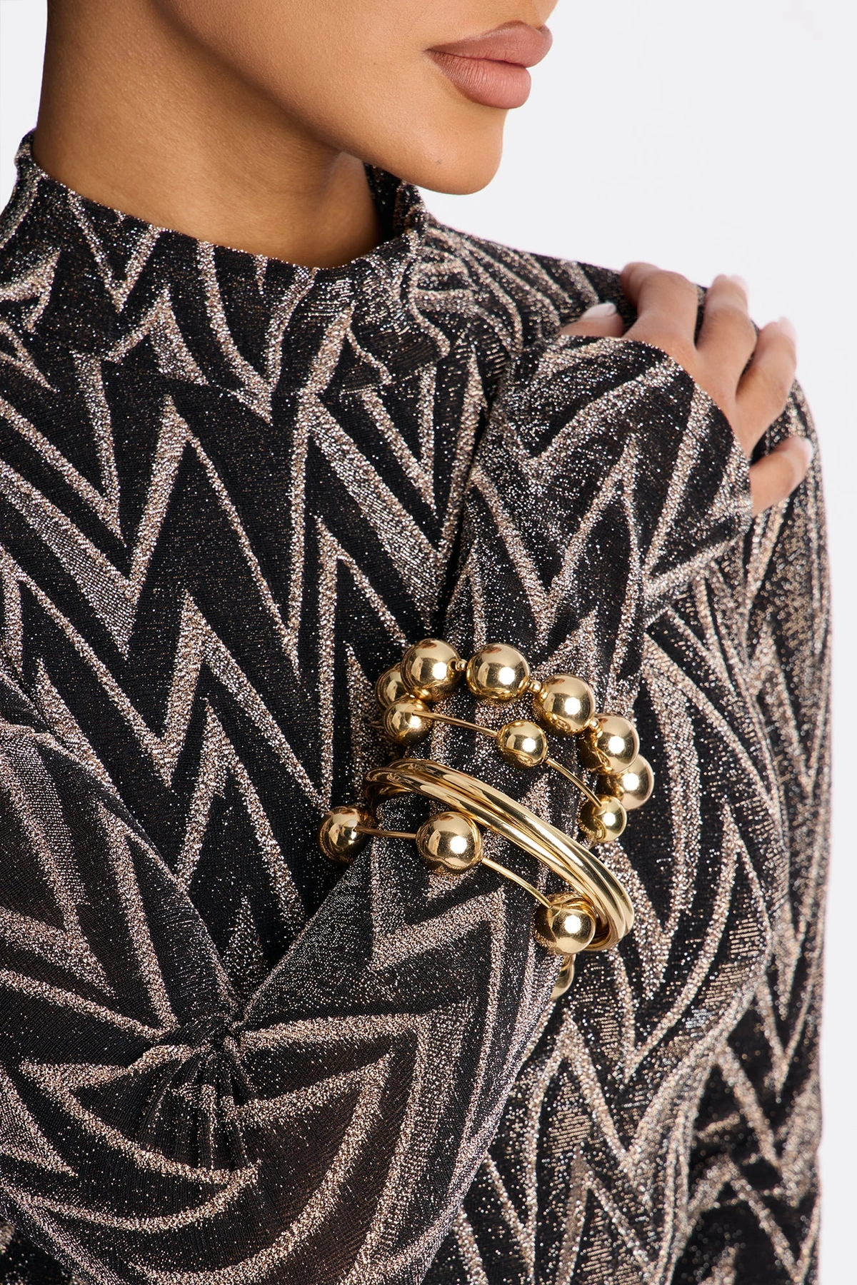 More Bubbly 4 Piece Bracelet Set - Gold — Dourado