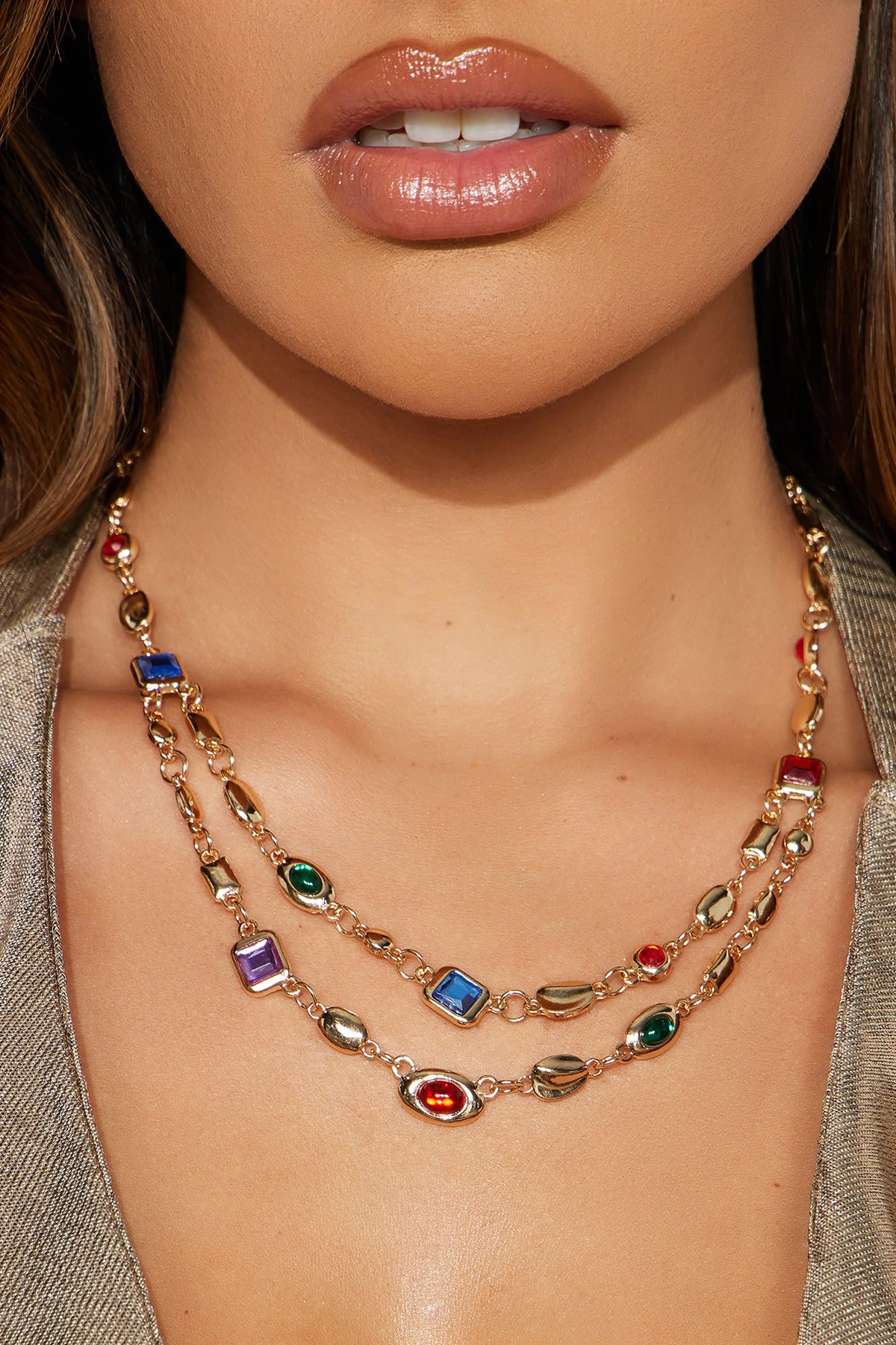 The Truest Gem Layered Necklace - Gold — Dourado