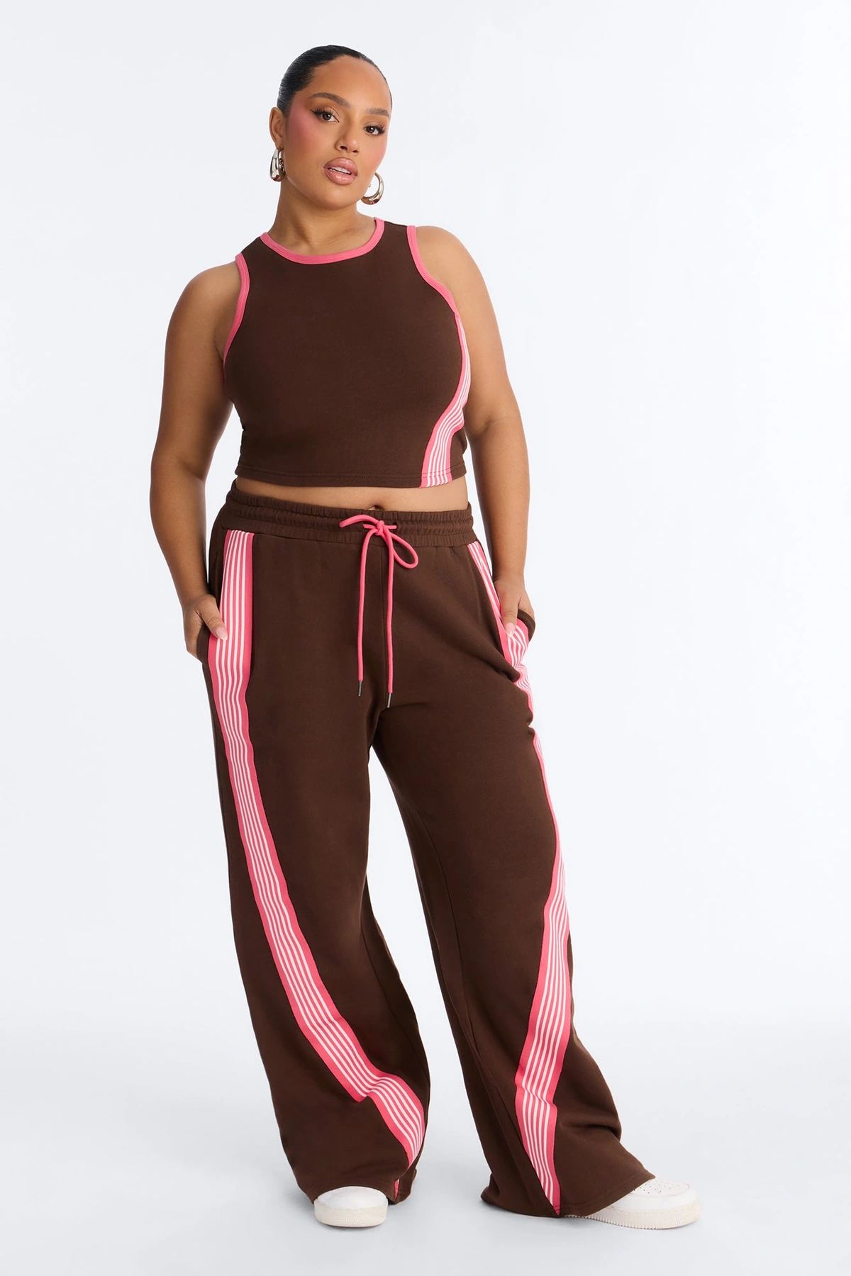 Varsity Babe Pant Set - Chocolate — Chocolate